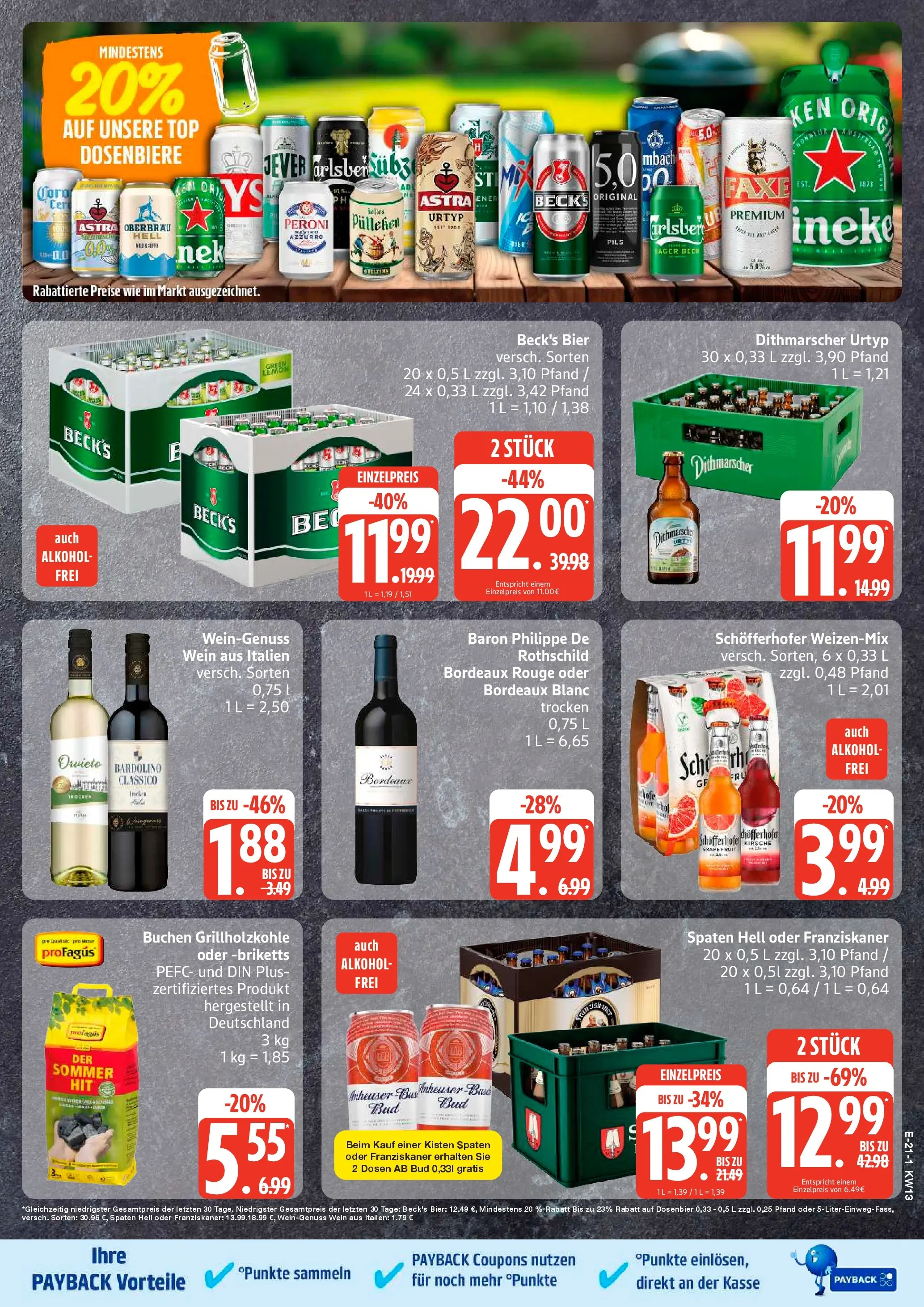 Edeka prospekt Bremervörde	 (ab 22.03.2026) » Angebote Online | Seite: 23 | Produkte: Top, Franziskaner, Astra, Rouge