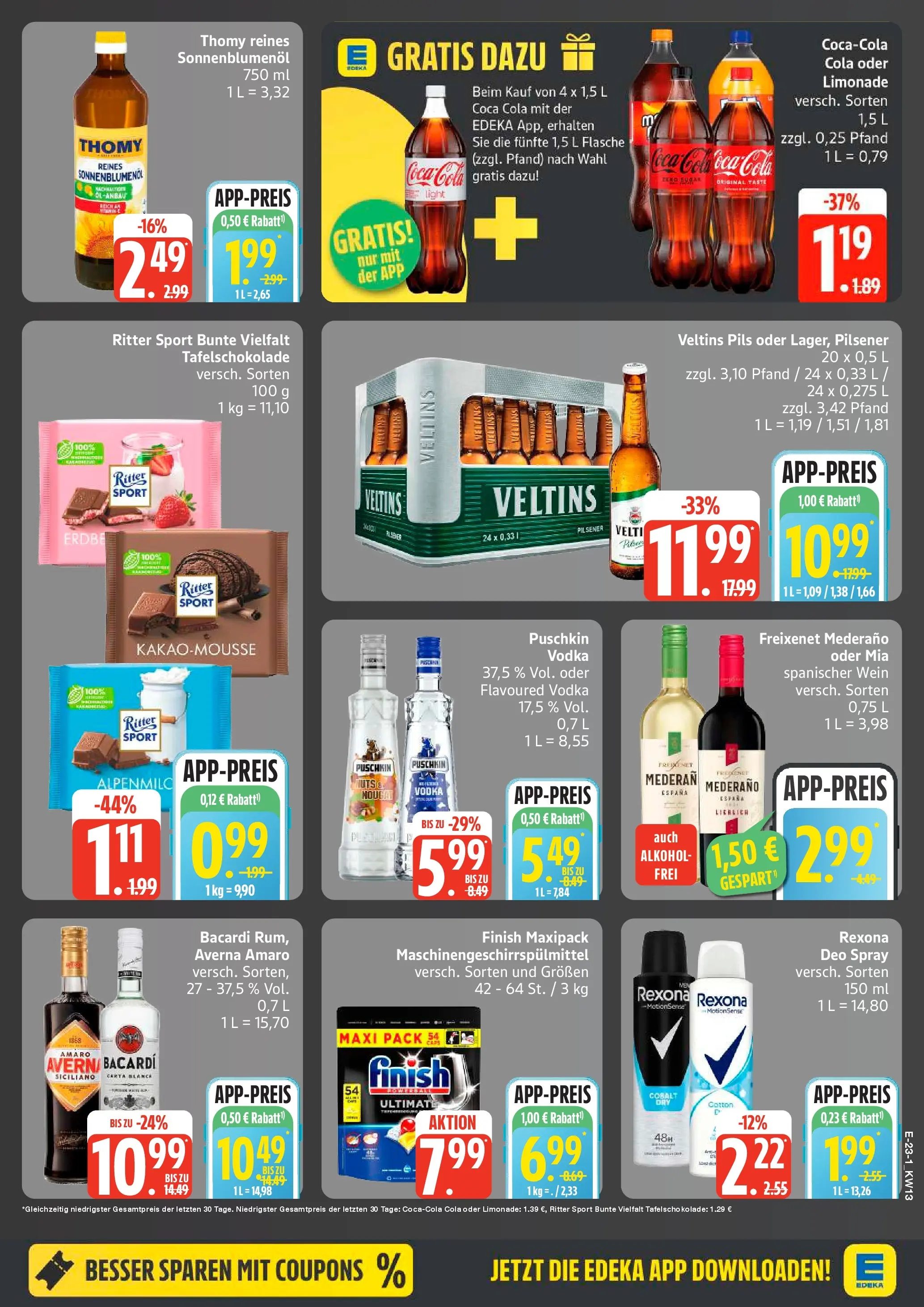Edeka prospekt Bremervörde	 (ab 22.03.2026) » Angebote Online | Seite: 25 | Produkte: Coca cola, Sonnenblumenol, Rum, Wein