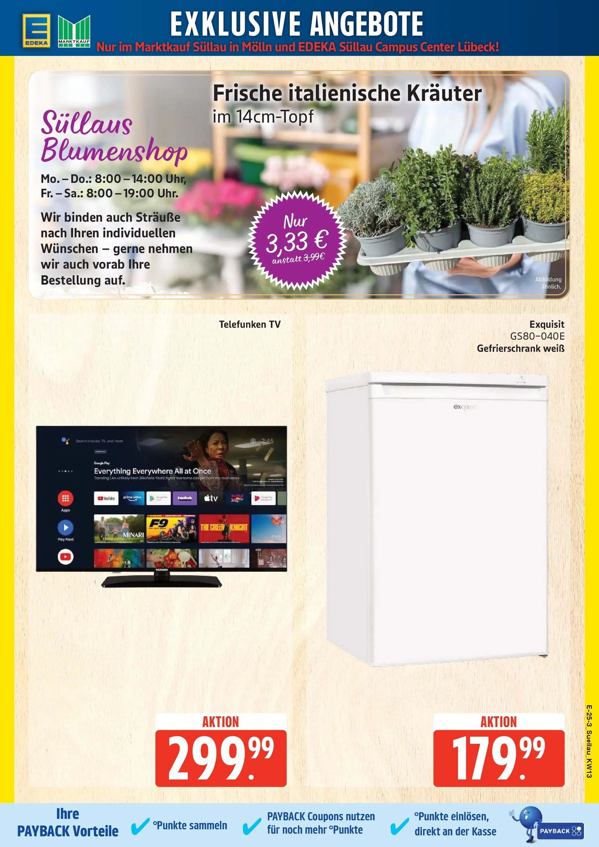 Edeka prospekt Ratzeburg	 (ab 23.03.2026) » Angebote Online | Seite: 27 | Produkte: Gefrierschrank, TV