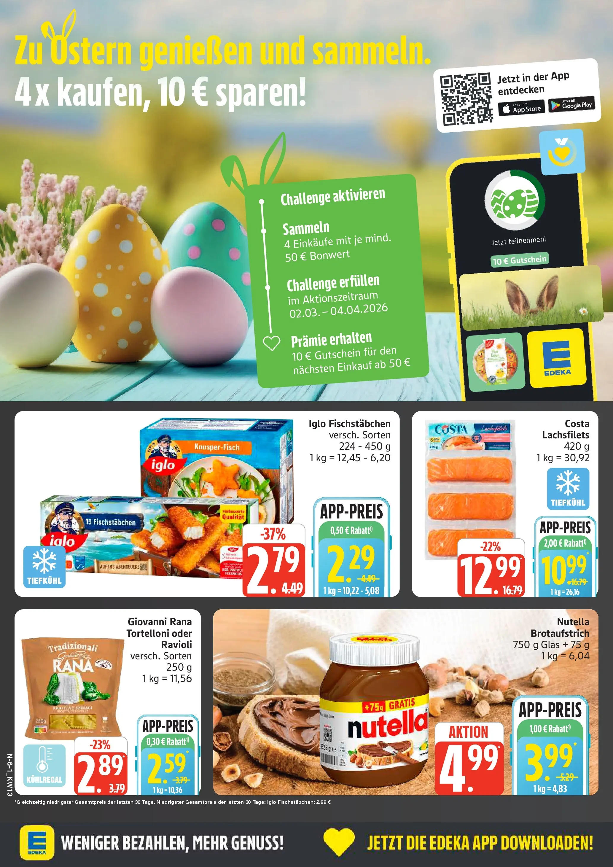 Marktkauf Prospekt Cuxhaven	 (ab 22.03.2026) » Angebote online | Seite: 6 | Produkte: Iglo, Nutella, Fischstabchen