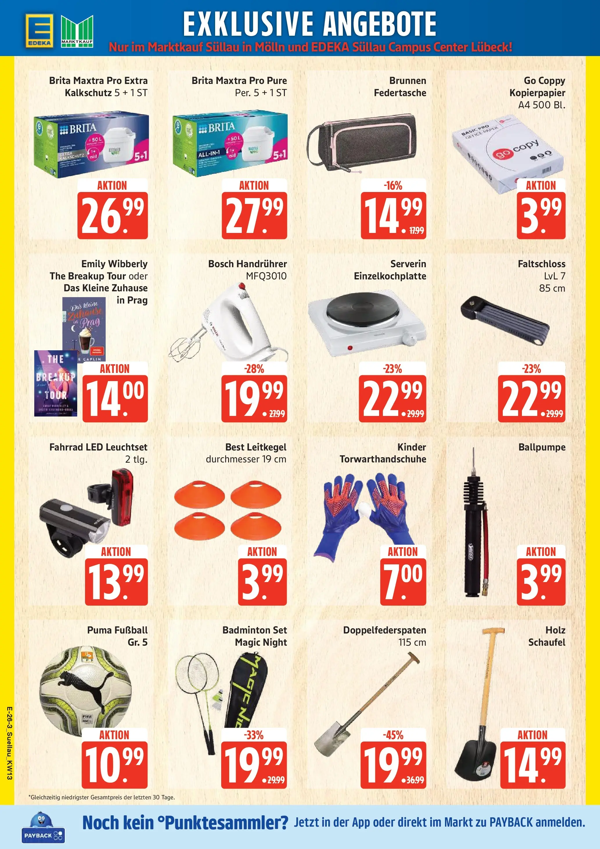 Edeka prospekt Ratzeburg	 (ab 23.03.2026) » Angebote Online | Seite: 28 | Produkte: Bosch, Mixer, Torwarthandschuhe, Fußball