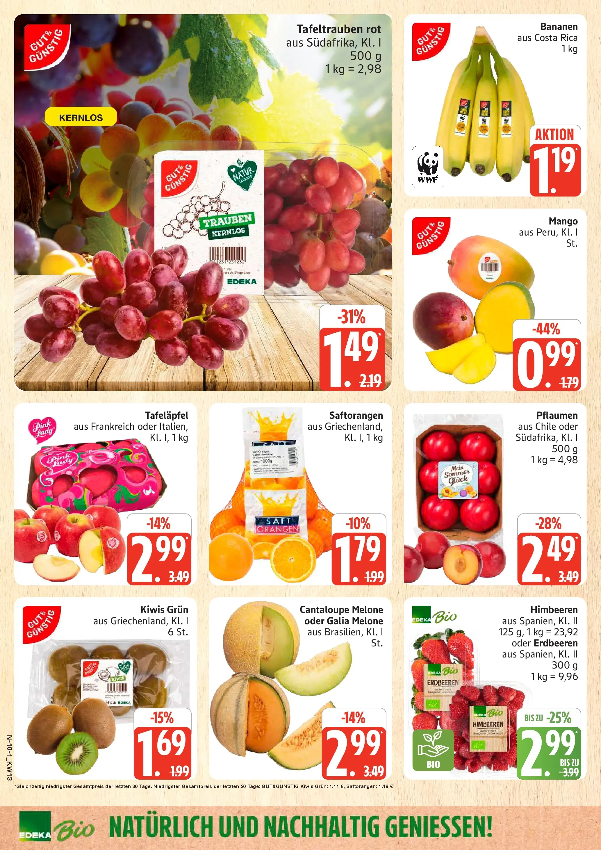 Marktkauf Prospekt Cuxhaven	 (ab 22.03.2026) » Angebote online | Seite: 10 | Produkte: Pflaumen, Melone, Saft, Erdbeeren