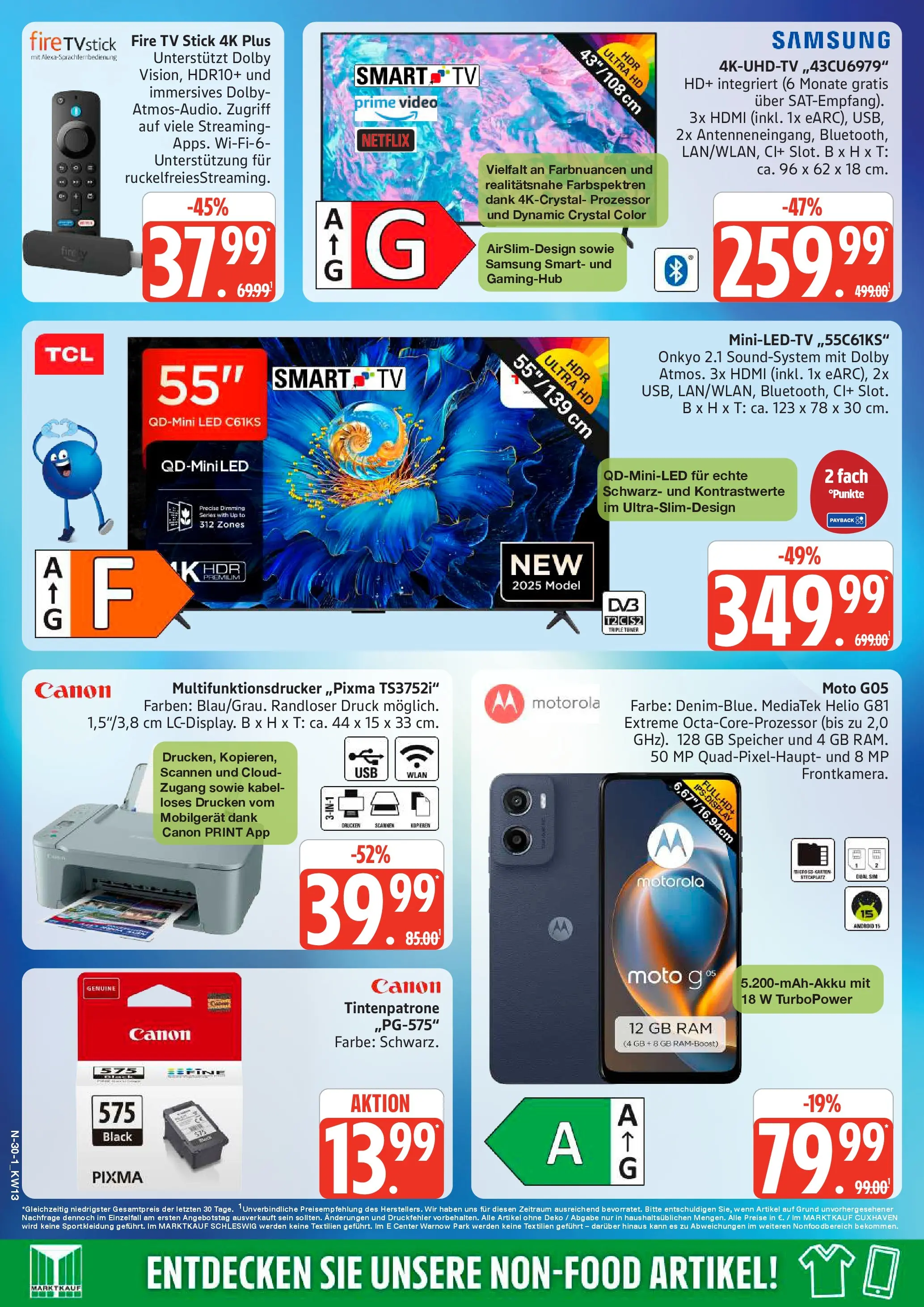 Marktkauf Prospekt Cuxhaven	 (ab 22.03.2026) » Angebote online | Seite: 30 | Produkte: Kabel, Samsung, Smart TV, Soundsystem