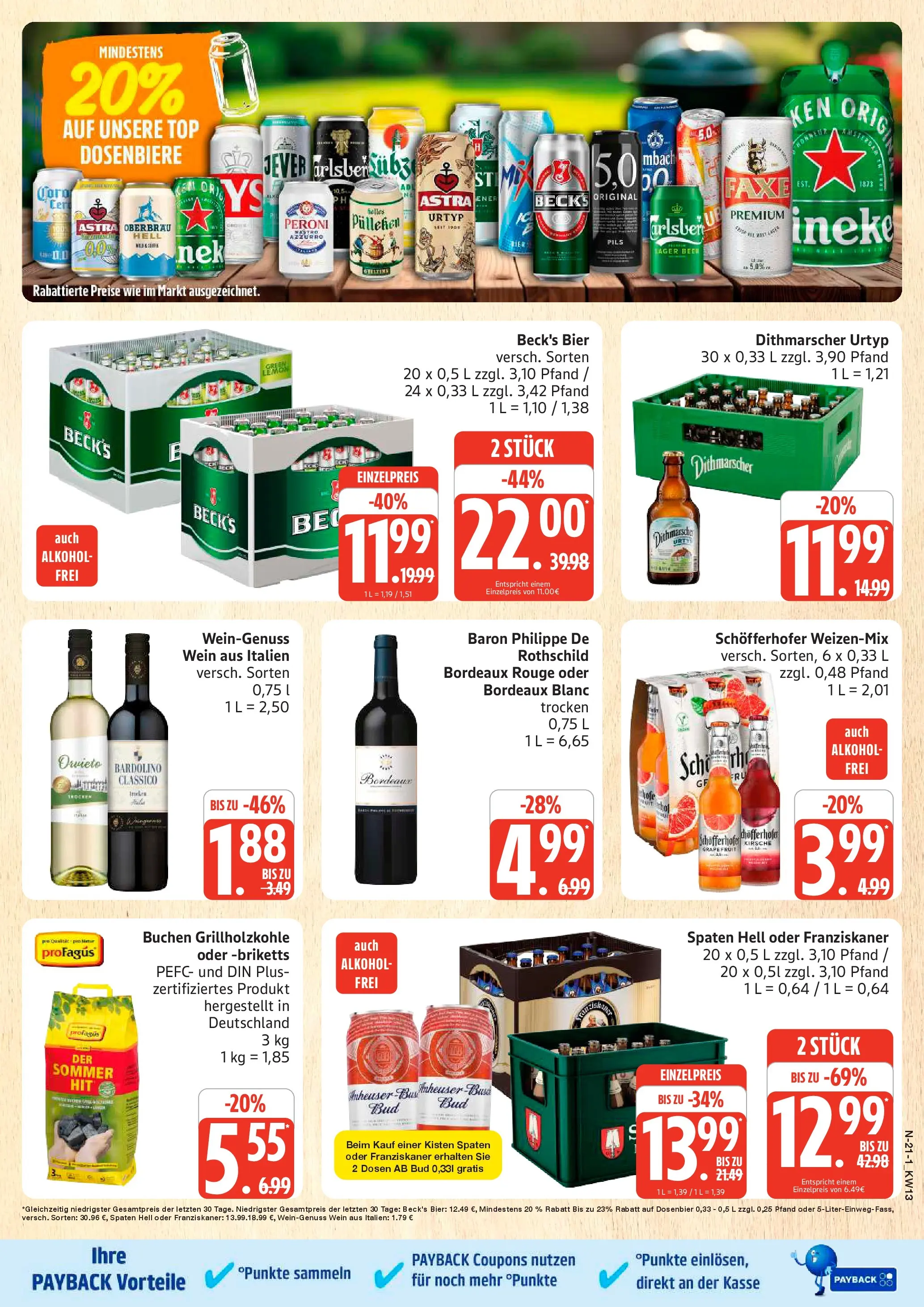 Marktkauf Prospekt Cuxhaven	 (ab 22.03.2026) » Angebote online | Seite: 21 | Produkte: Top, Pils, Dosenbier, Wein