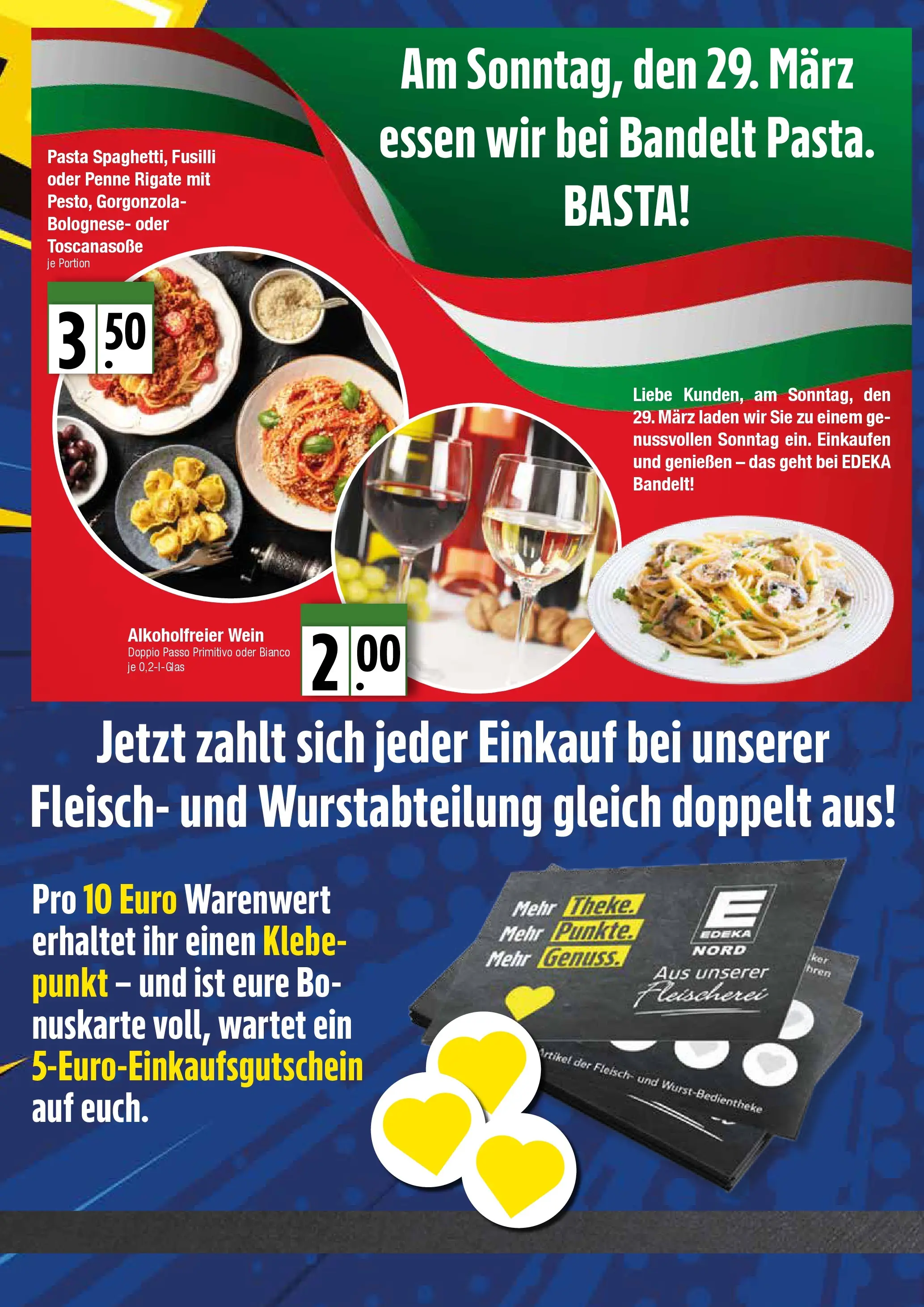 Edeka prospekt Hamburg	 (ab 23.03.2026) » Angebote Online | Seite: 4 | Produkte: Doppio Passo, Pasta, Wein, Fleisch