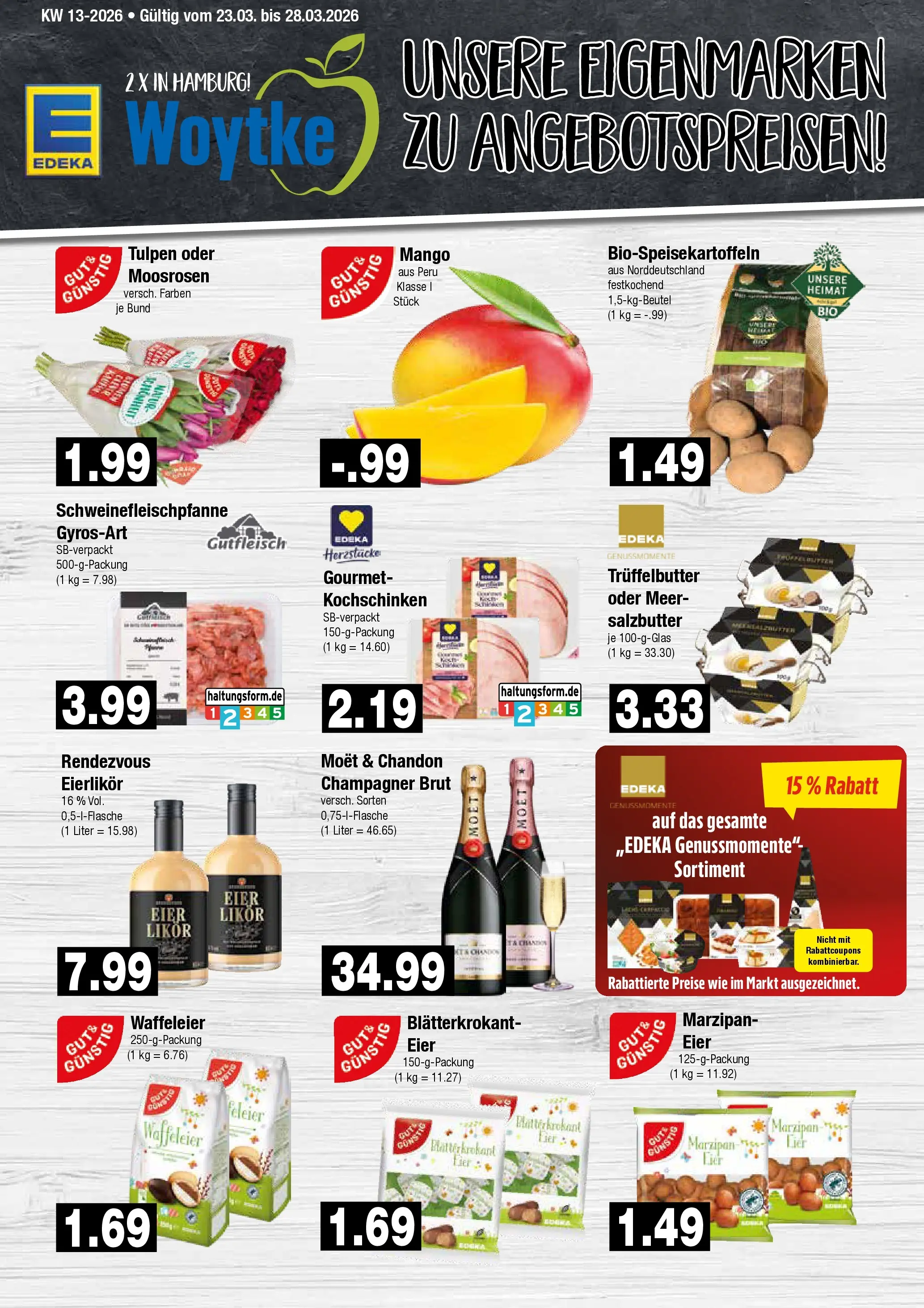 Edeka prospekt Hamburg	 (ab 23.03.2026) » Angebote Online | Seite: 9 | Produkte: Butter, Eier, Likör, Mango