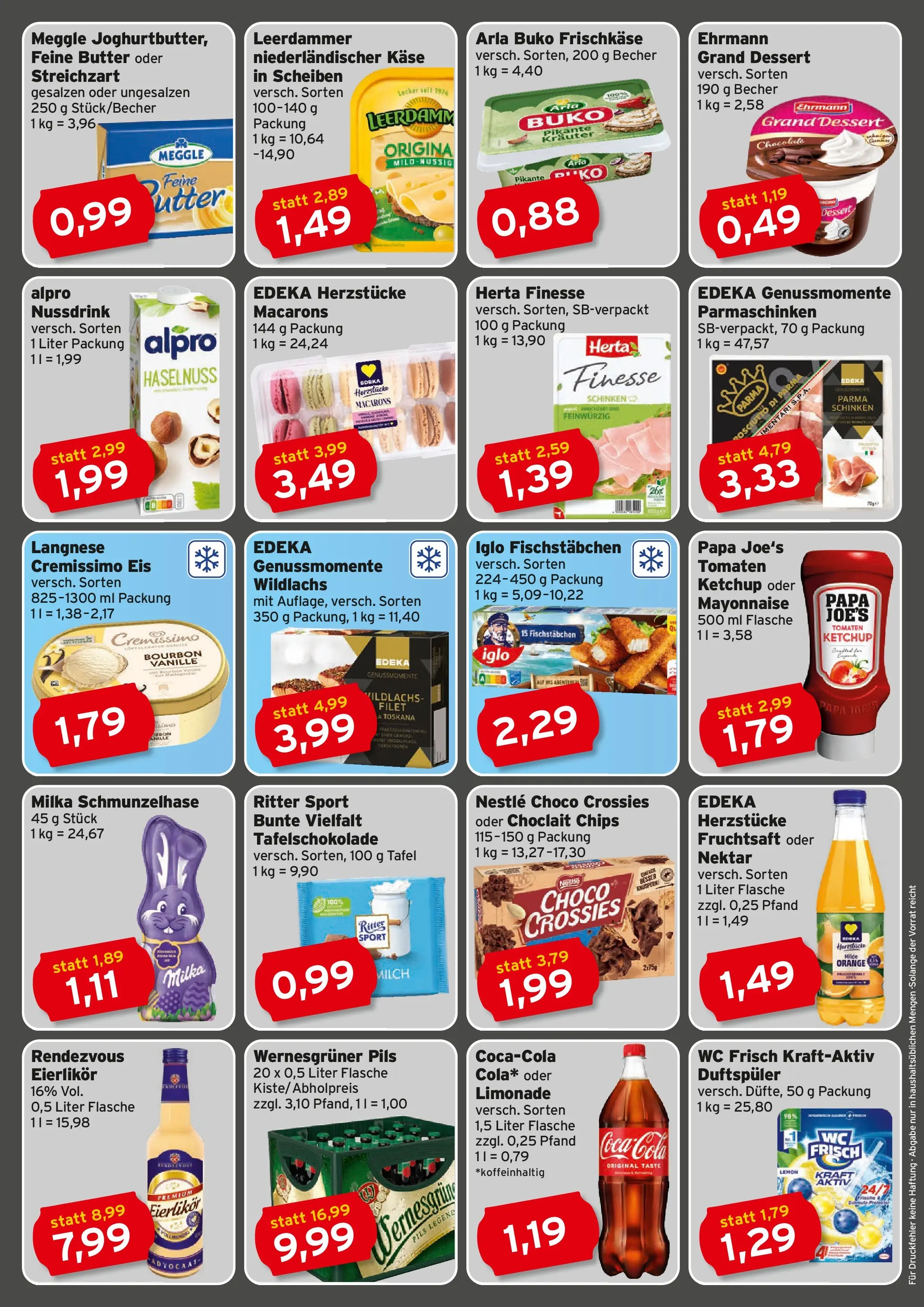 Angebote (ab 23.03.2026) » Angebote Online | Seite: 2 | Produkte: Coca cola, Ehrmann grand dessert, Wernesgruner, Frischkase