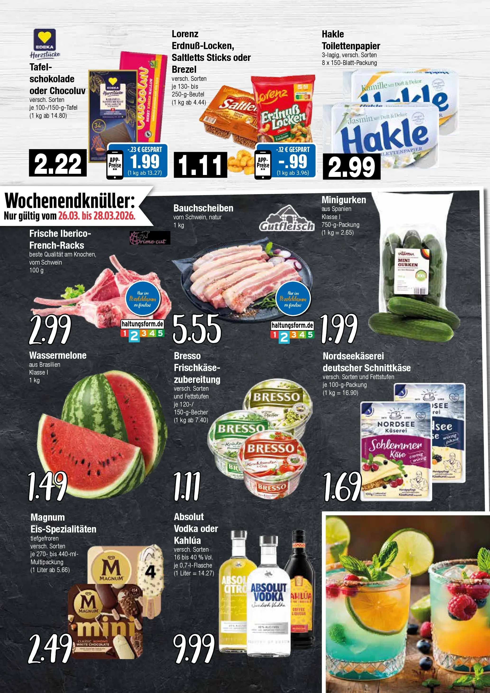 Edeka prospekt Hamburg	 (ab 23.03.2026) » Angebote Online | Seite: 10 | Produkte: Schokolade, Bresso, Vodka, Toilettenpapier