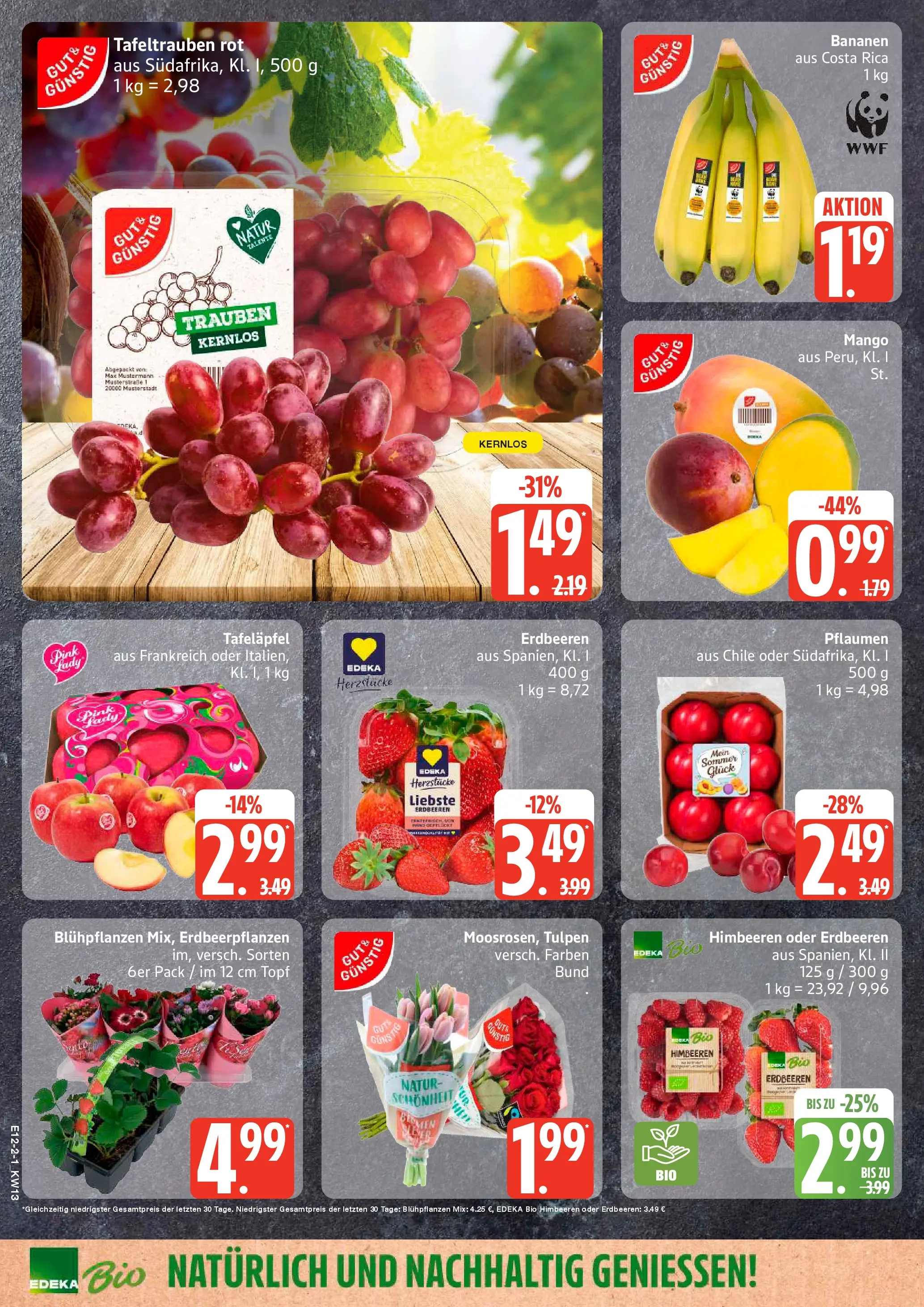 Edeka prospekt Sterup	 (ab 22.03.2026) » Angebote Online | Seite: 2 | Produkte: Himbeeren, Trauben, Mango, Erdbeeren