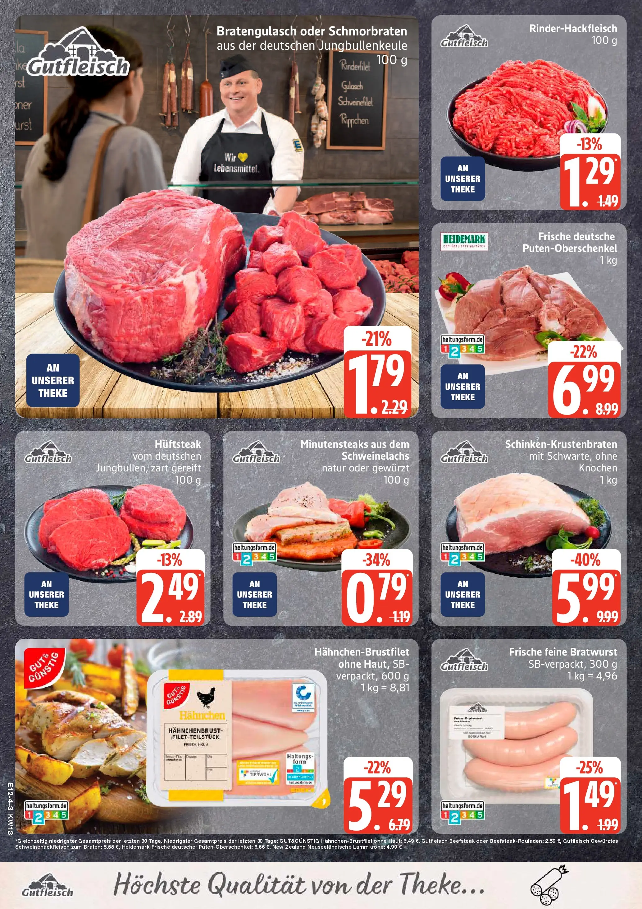 Edeka prospekt Ammersbek	 (ab 23.03.2026) » Angebote Online | Seite: 4 | Produkte: Theke, Gulasch, Steak, Hahnchenbrust