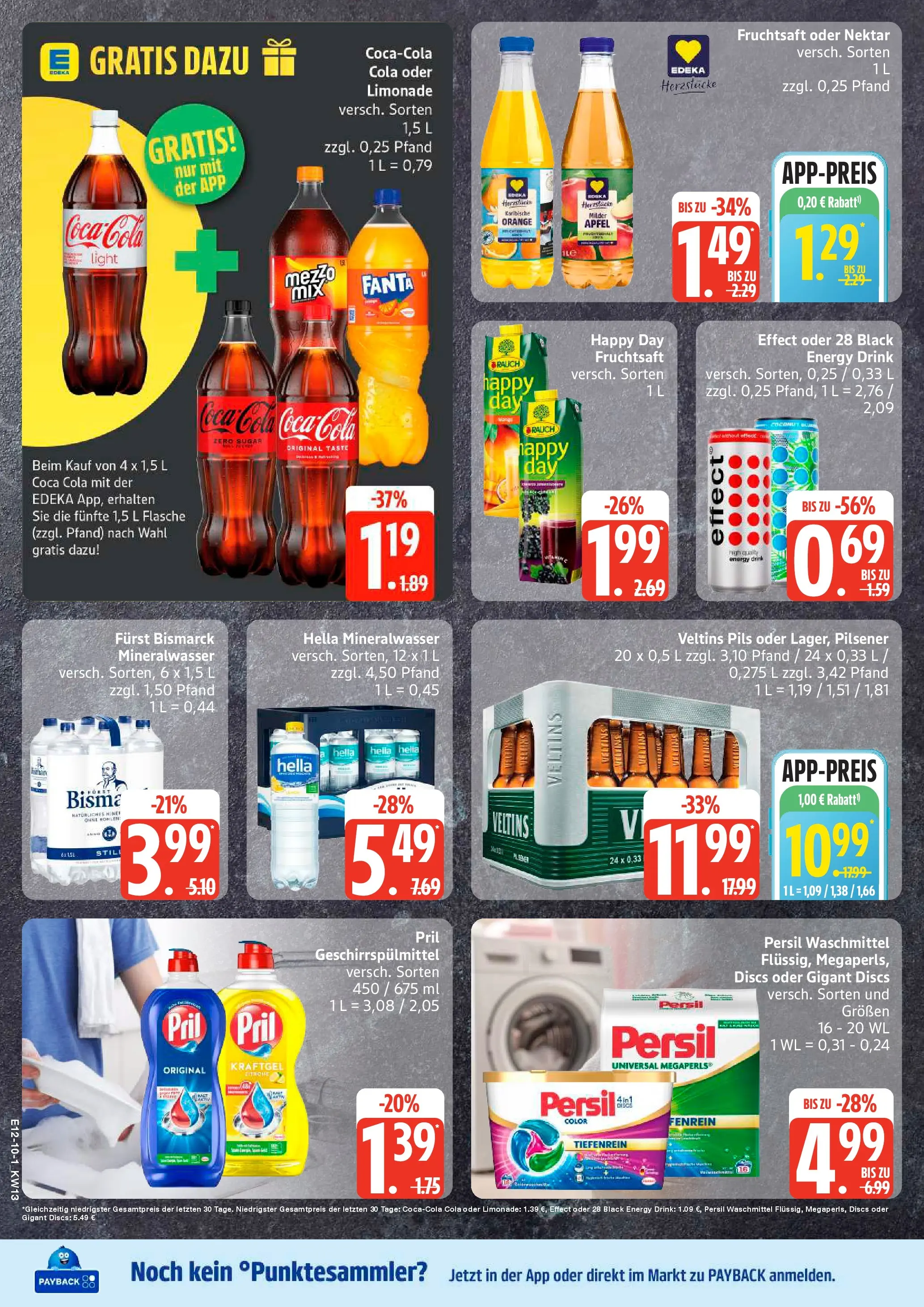 Edeka prospekt Sterup	 (ab 22.03.2026) » Angebote Online | Seite: 10 | Produkte: Cola, Waschmittel, Geschirrspülmittel, Pril