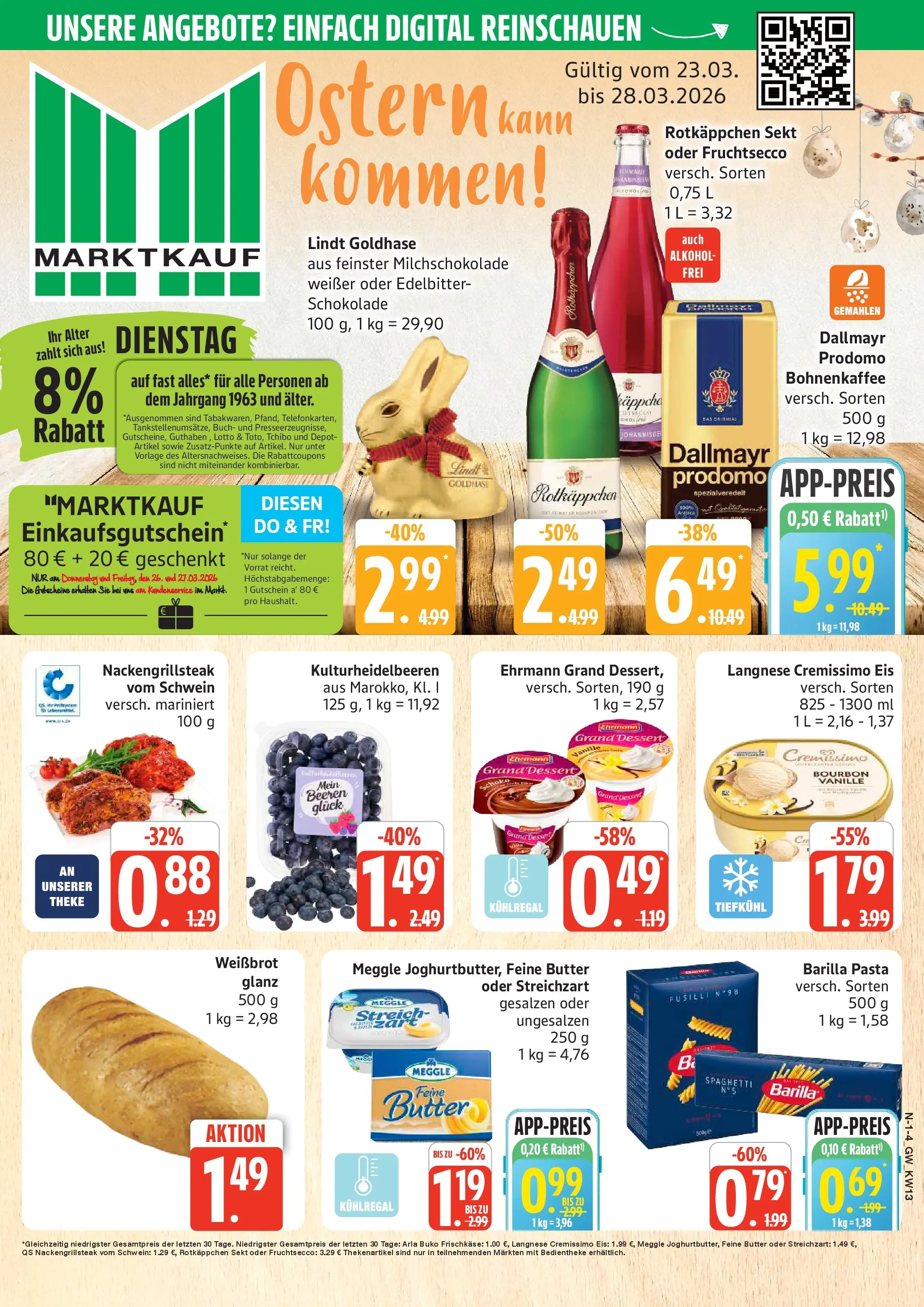 Angebote (ab 23.03.2026) » Angebote Online | Seite: 1 | Produkte: Theke, Sekt, Fruchtsecco, Frischkase