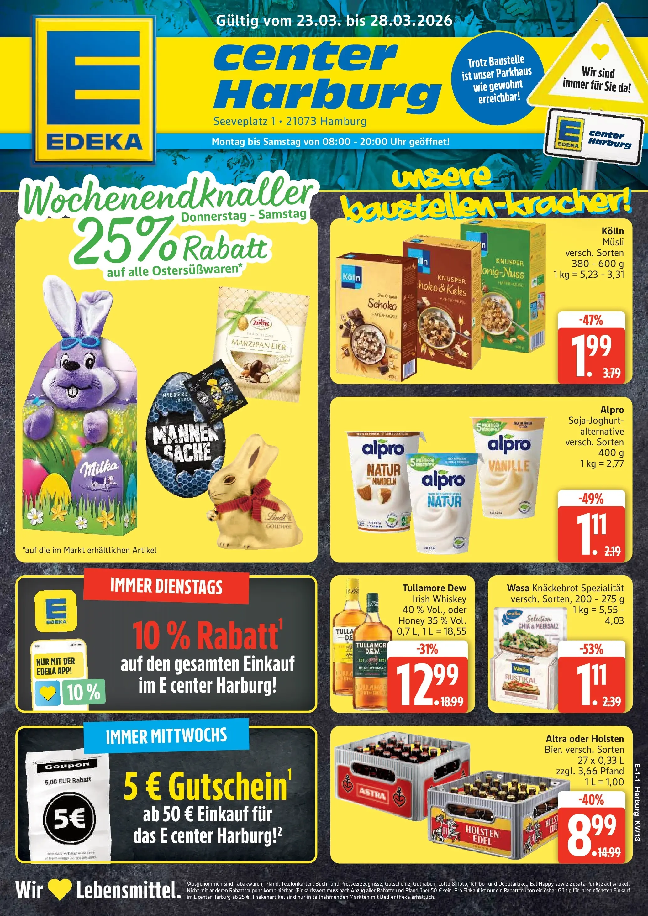 Edeka prospekt Hamburg	 (ab 23.03.2026) » Angebote Online | Seite: 1 | Produkte: Kolln musli, Eier, Alpro, Whiskey