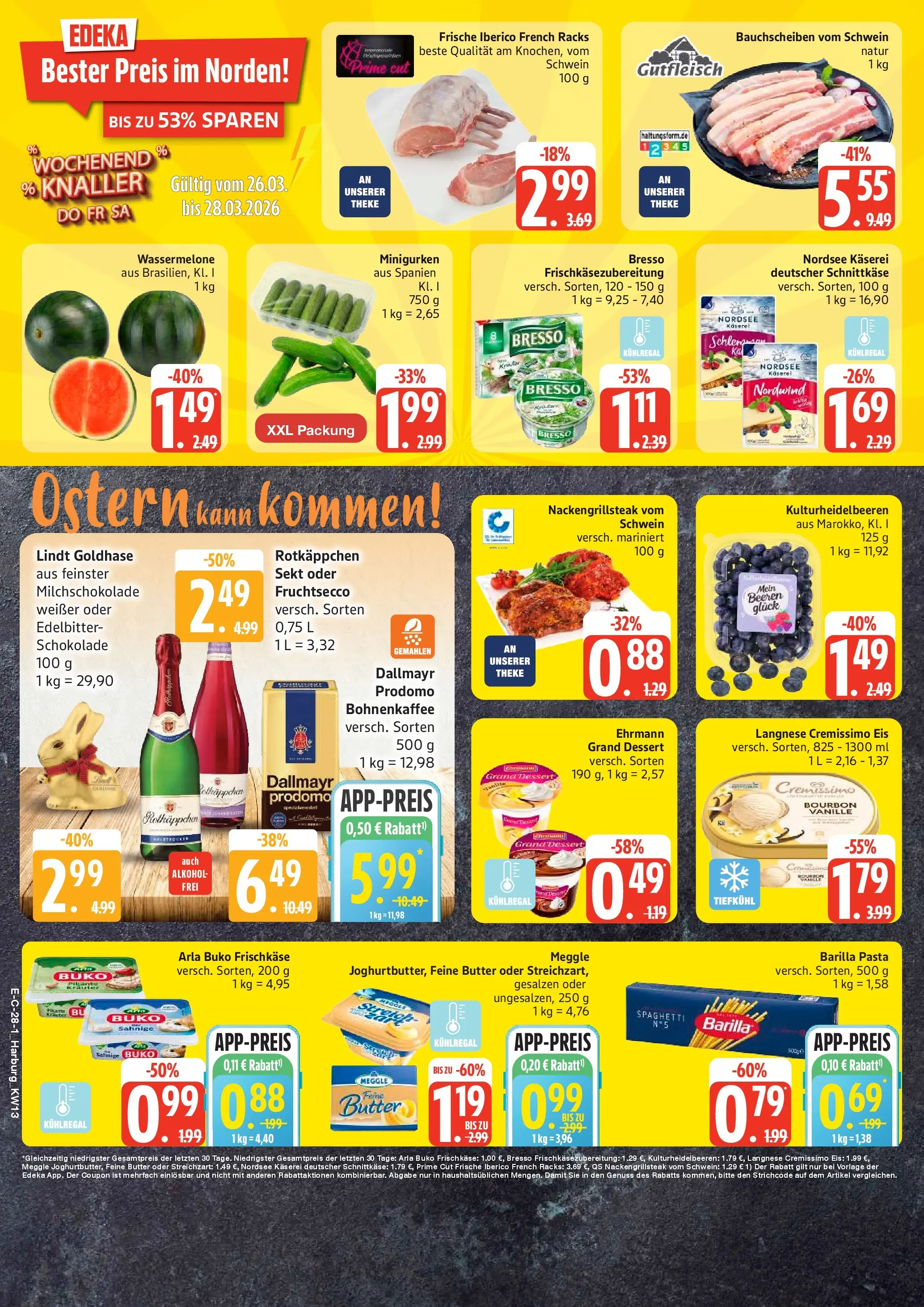 Edeka prospekt Hamburg	 (ab 23.03.2026) » Angebote Online | Seite: 26 | Produkte: Butter, Dallmayr, Arla buko, Pasta