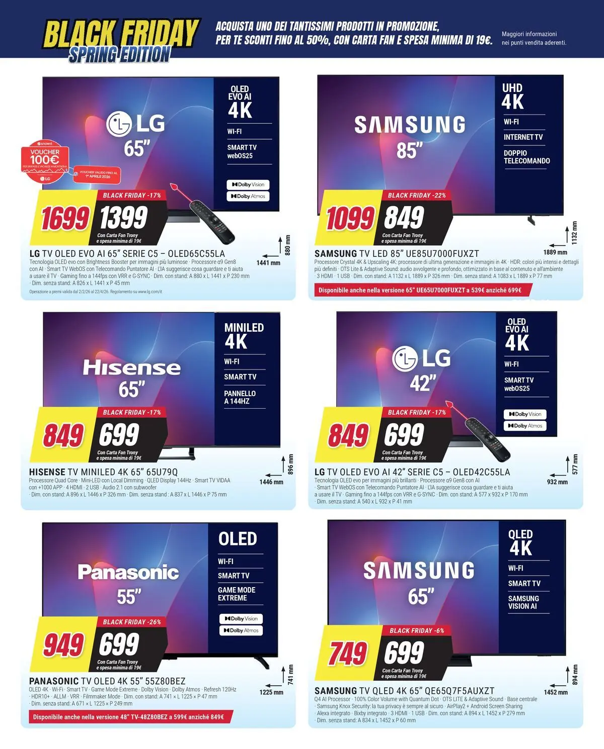 ﻿Trony volantino dal ﻿19/03/2026﻿ > ﻿Anteprima | Pagina: 2 | Prodotti: smart TV, Audio, USB, Fan