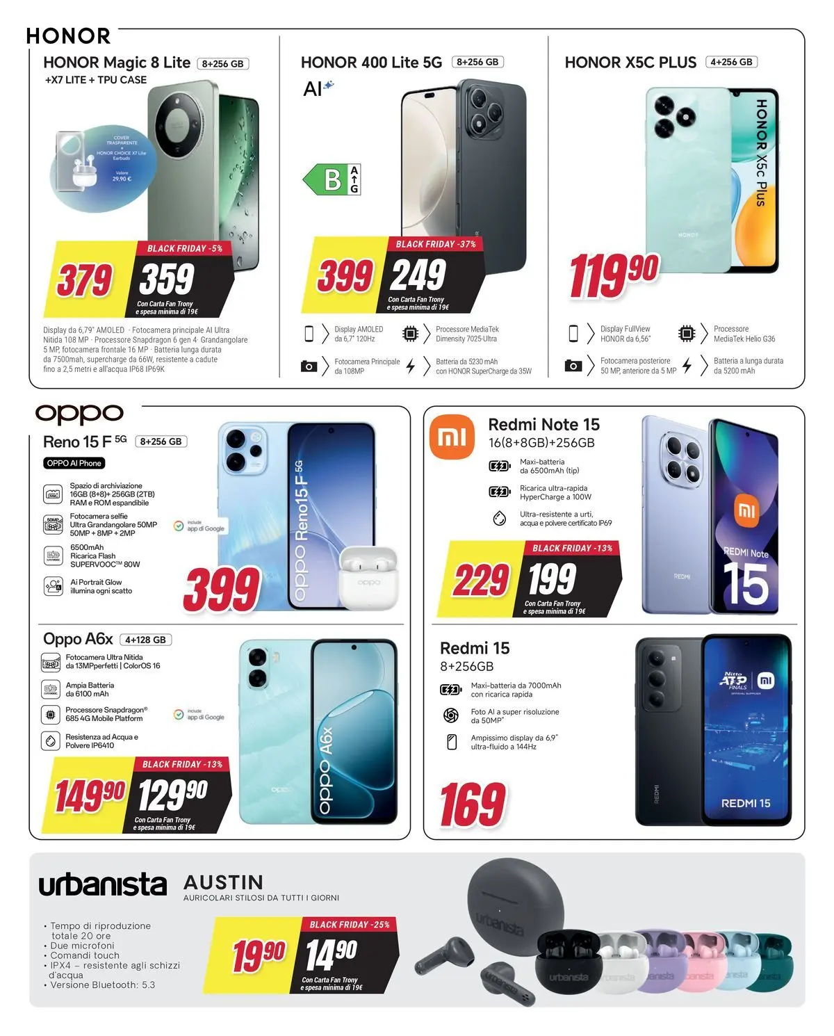 ﻿Trony volantino dal ﻿19/03/2026﻿ > ﻿Anteprima | Pagina: 8 | Prodotti: Auricolari, Mobile, Acqua, Fotocamera