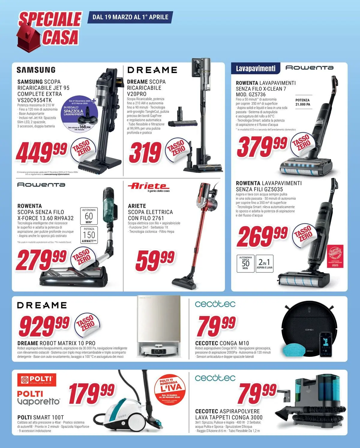 ﻿Trony volantino dal ﻿19/03/2026﻿ > ﻿Anteprima | Pagina: 24 | Prodotti: Rullo, Scopa elettrica, Caldaia, Samsung
