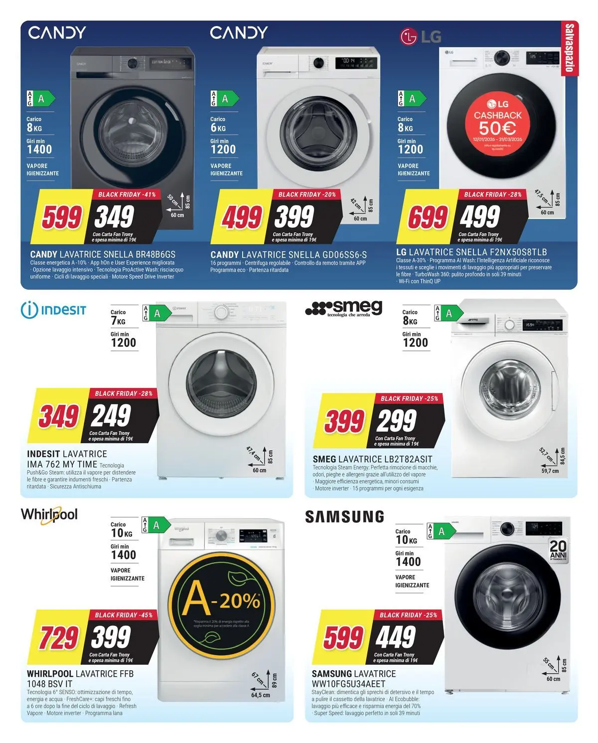 ﻿Trony volantino dal ﻿19/03/2026﻿ > ﻿Anteprima | Pagina: 27 | Prodotti: Acqua, Lavatrice, Fan, Samsung