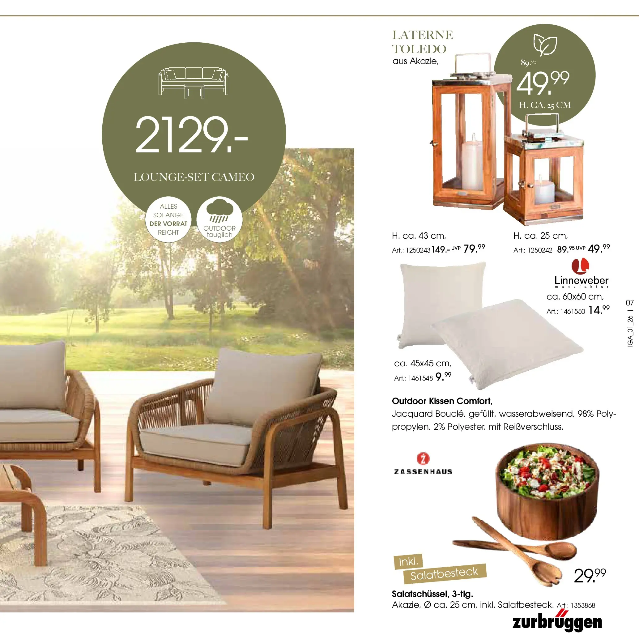 Zurbrüggen Garten Unna (ab 19.03.2025) zum Blättern | Seite: 7 | Produkte: Kissen