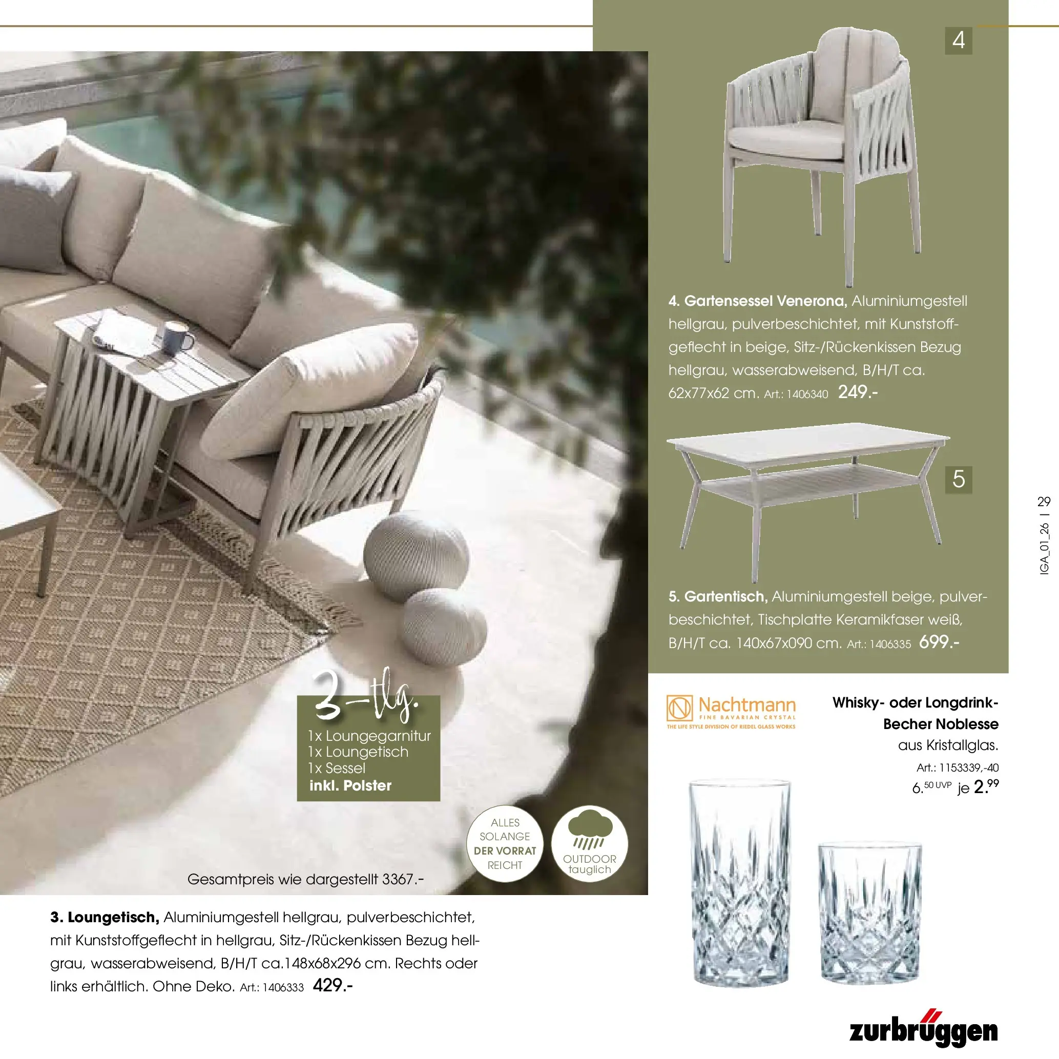 Zurbrüggen Garten Unna (ab 19.03.2025) zum Blättern | Seite: 29 | Produkte: Whisky, Sessel