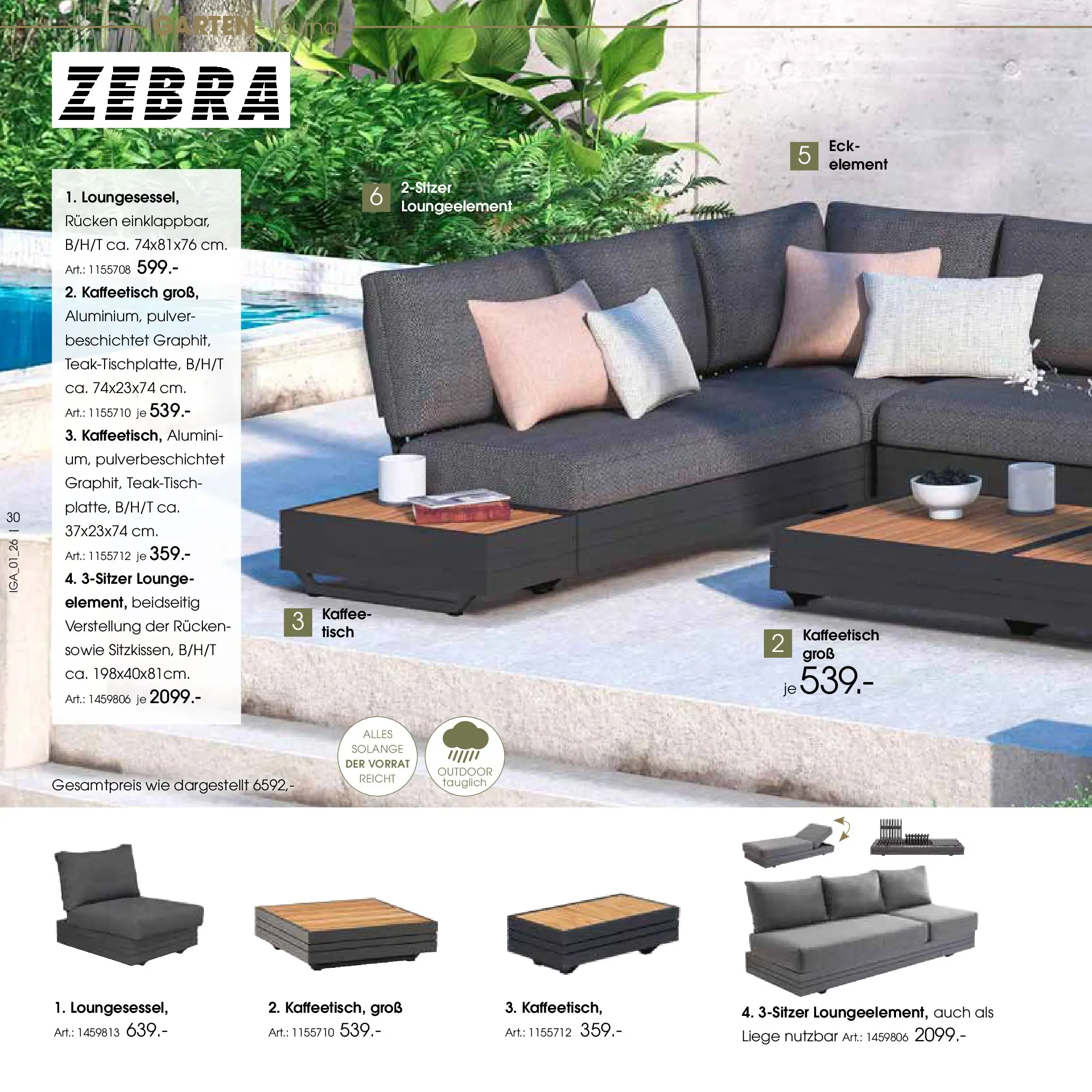 Zurbrüggen Garten Unna (ab 19.03.2025) zum Blättern | Seite: 30 | Produkte: Kaffee, Tisch, Liege