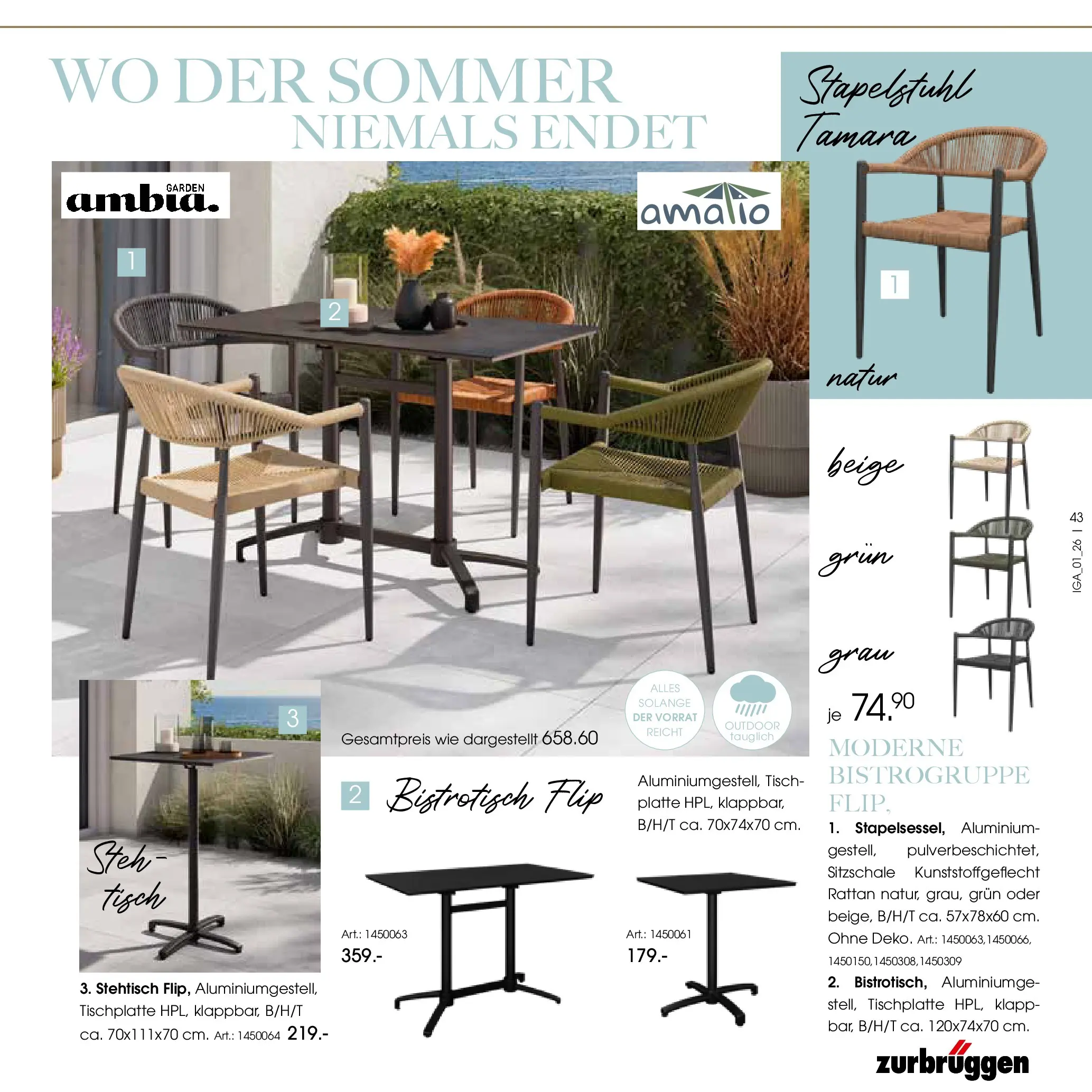 Zurbrüggen Garten Unna (ab 19.03.2025) zum Blättern | Seite: 43 | Produkte: Tisch