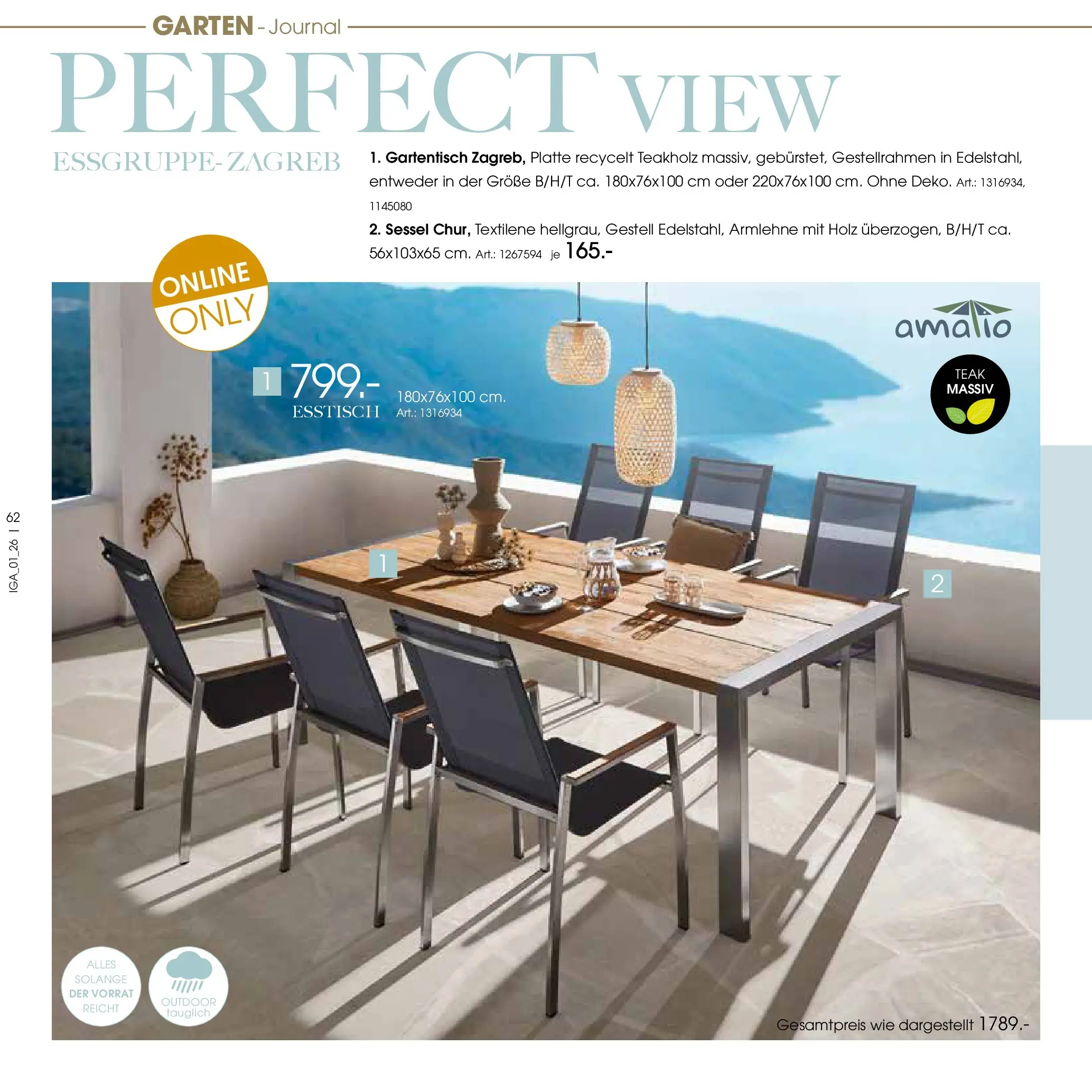 Zurbrüggen Garten Unna (ab 19.03.2025) zum Blättern | Seite: 62 | Produkte: Sessel