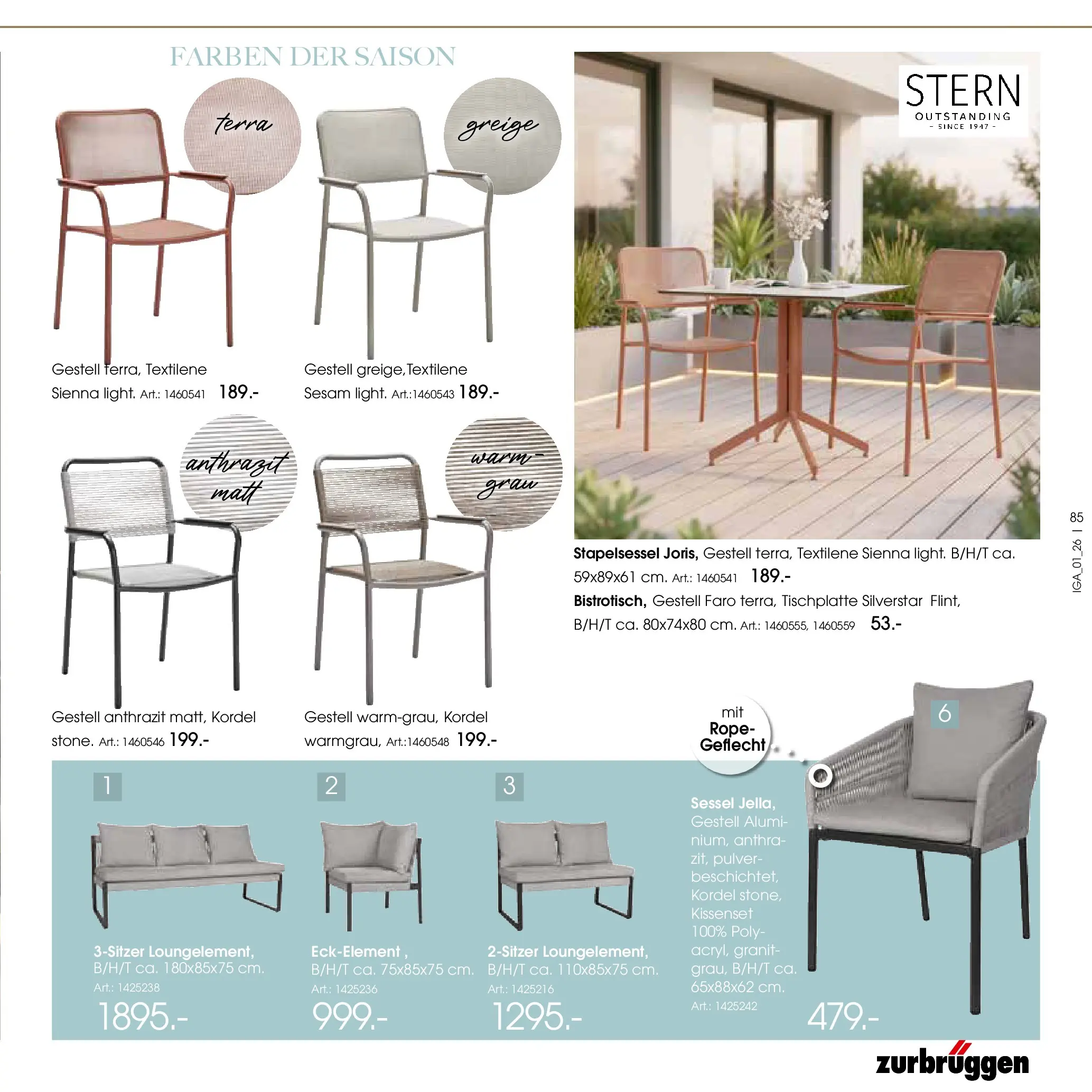 Zurbrüggen Garten Unna (ab 19.03.2025) zum Blättern | Seite: 85 | Produkte: Sessel