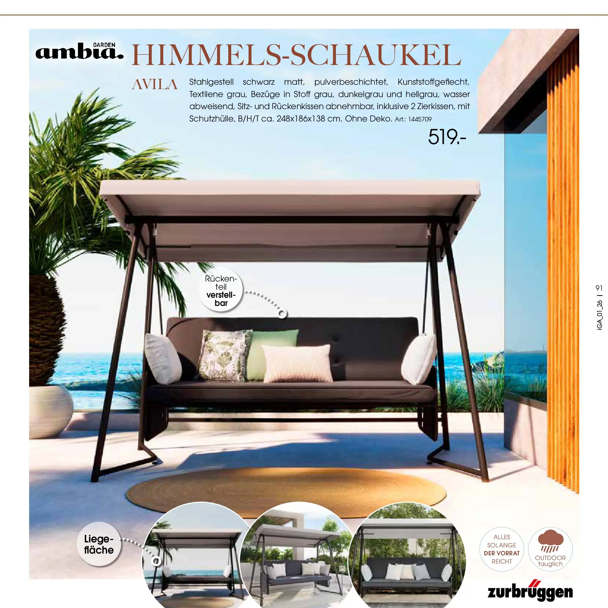 Zurbrüggen Garten Unna (ab 19.03.2025) zum Blättern | Seite: 91 | Produkte: Liege, Wasser