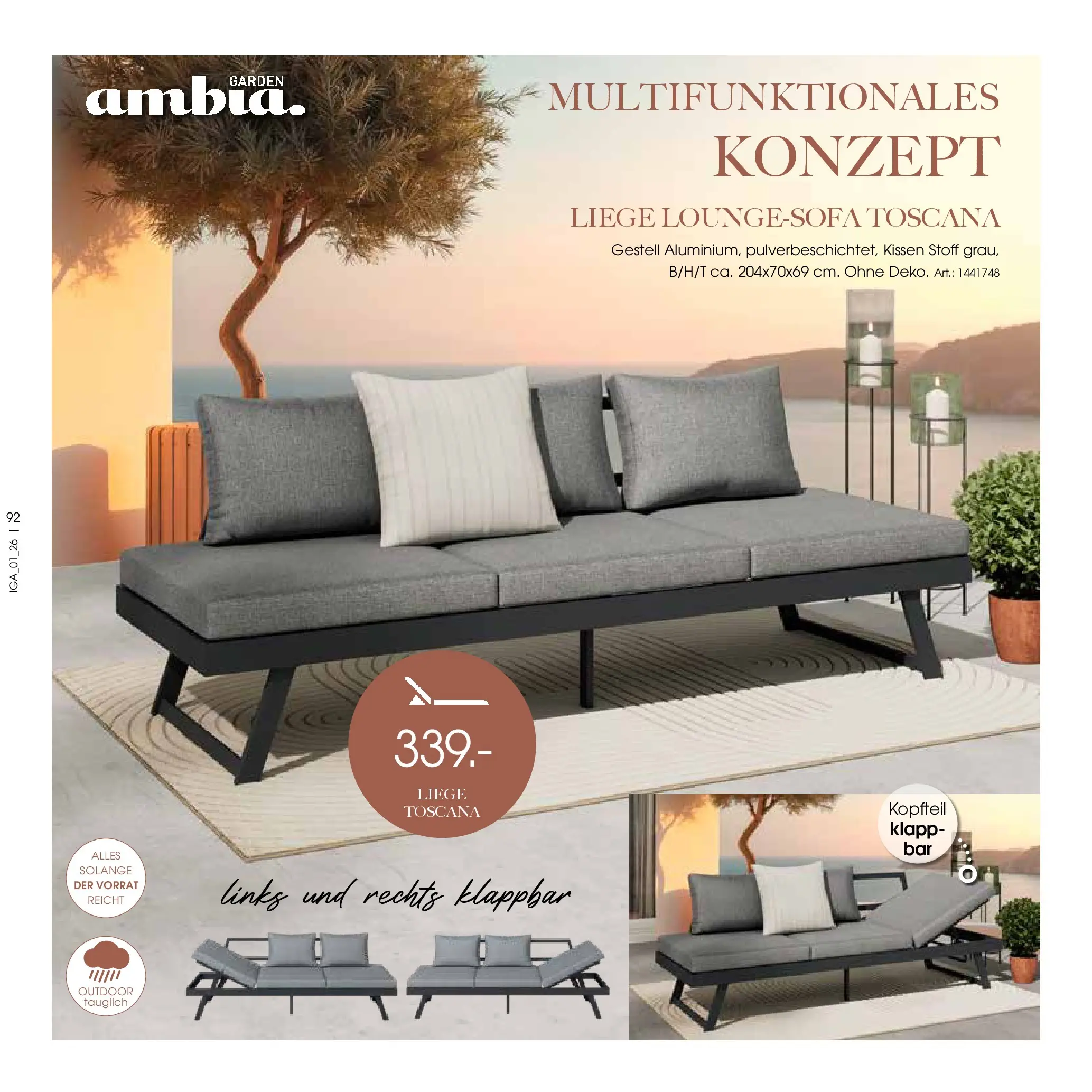 Zurbrüggen Garten Unna (ab 19.03.2025) zum Blättern | Seite: 92 | Produkte: Kissen, Liege