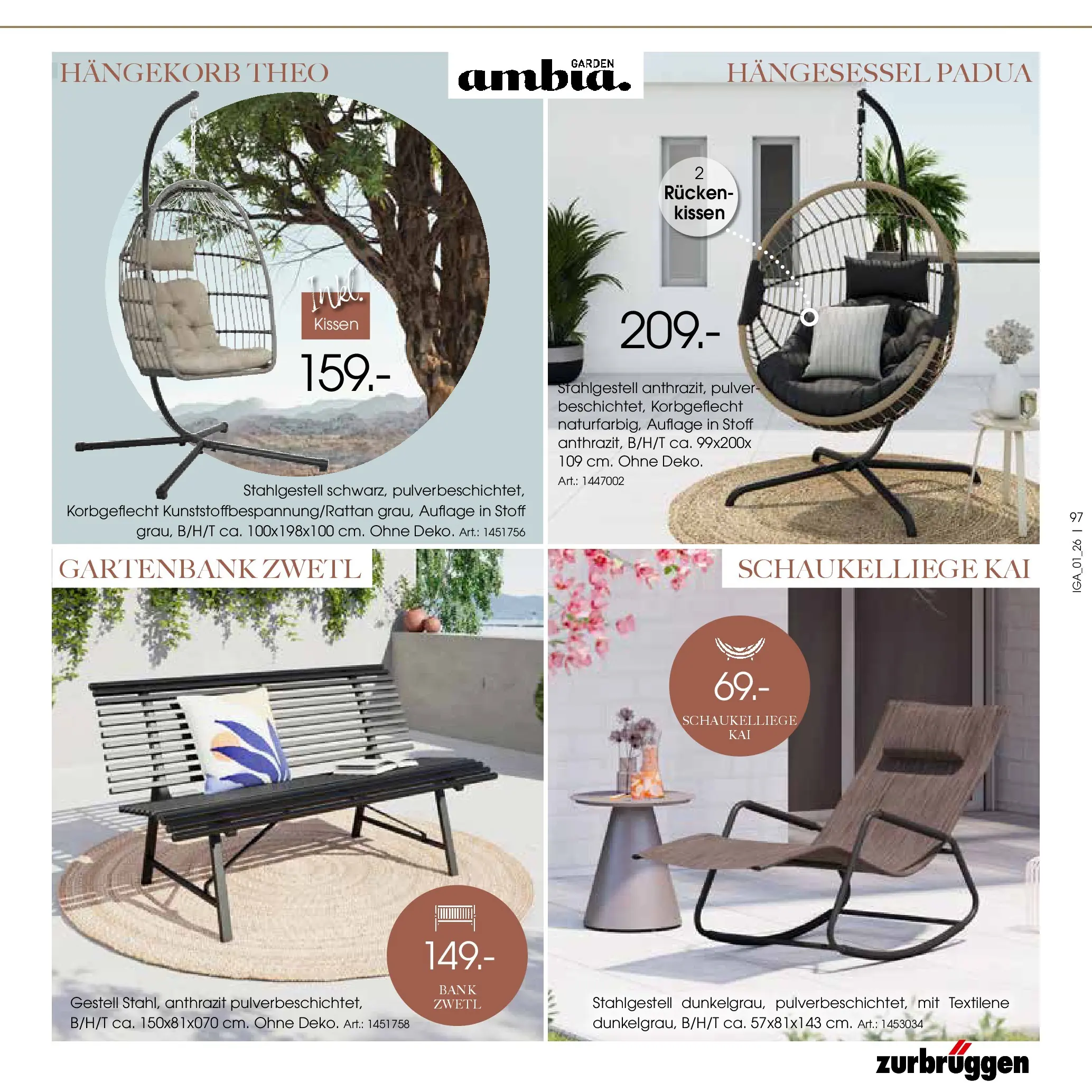 Zurbrüggen Garten Unna (ab 19.03.2025) zum Blättern | Seite: 97 | Produkte: Kissen