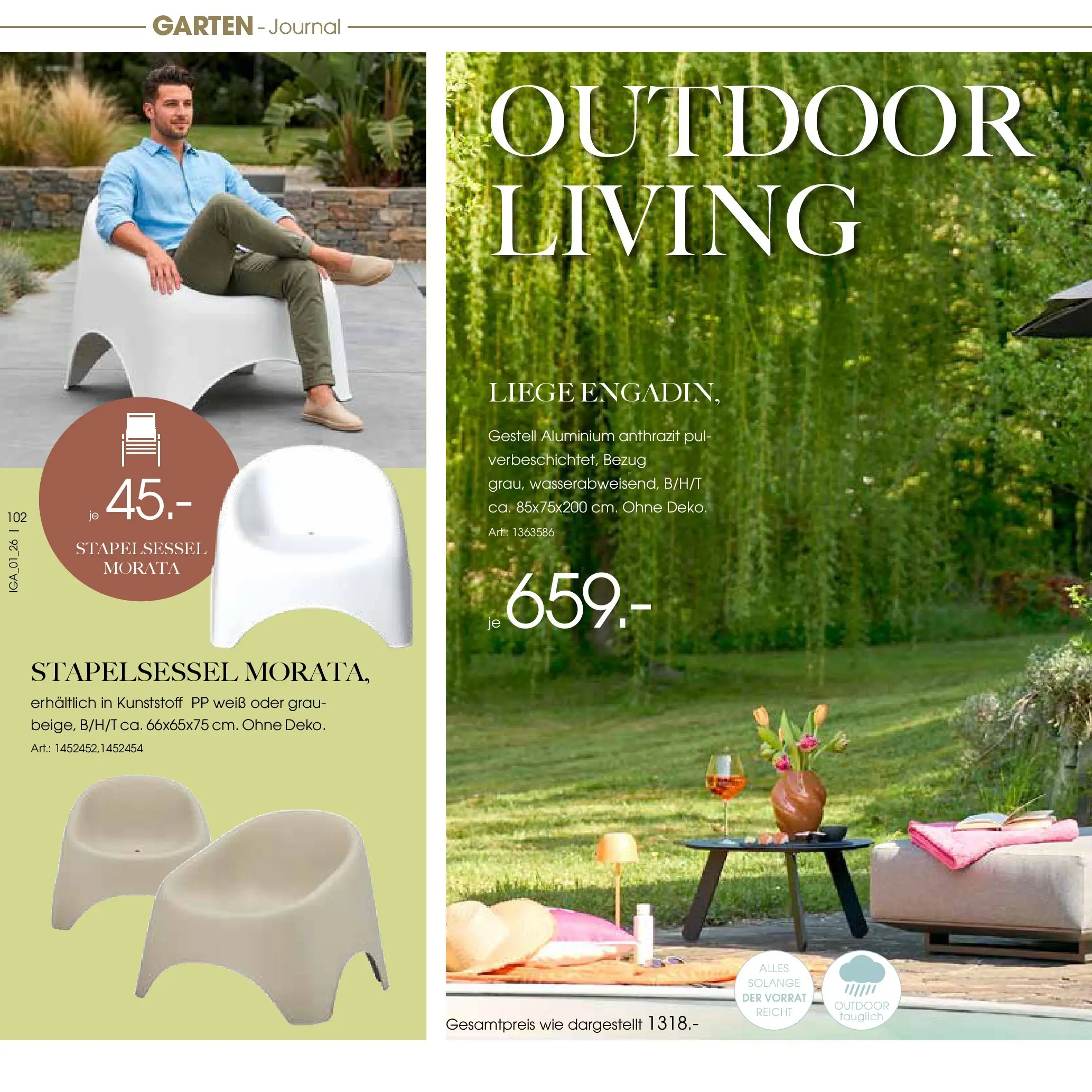 Zurbrüggen Garten Unna (ab 19.03.2025) zum Blättern | Seite: 102 | Produkte: Liege