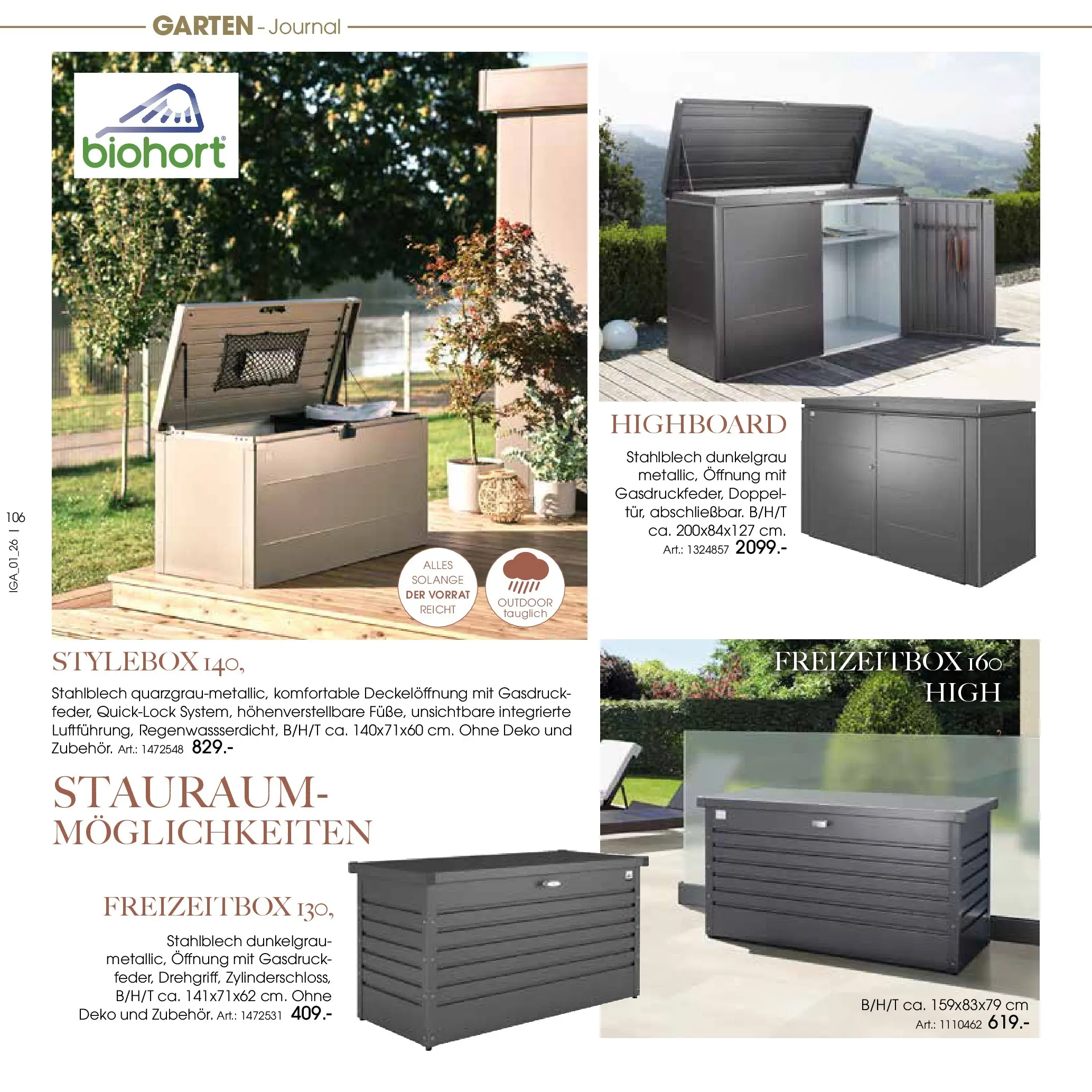 Zurbrüggen Garten Unna (ab 19.03.2025) zum Blättern | Seite: 106 | Produkte: HIghboard