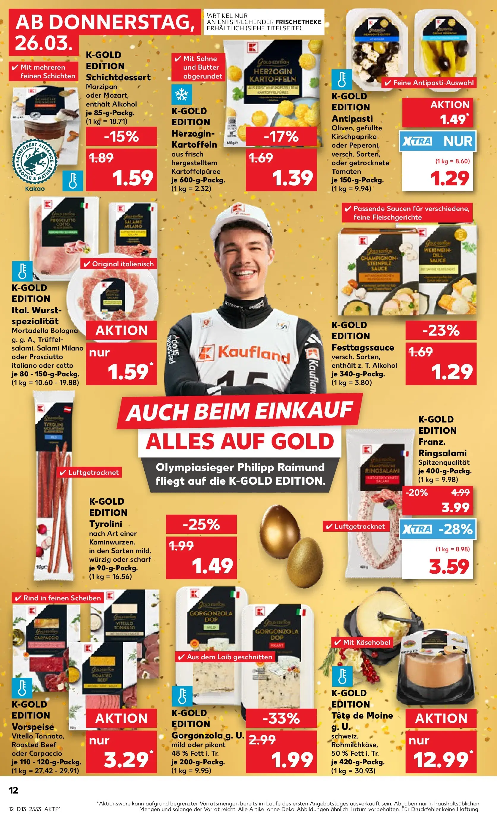 Prospekt Kaufland ab 26.03.2026 » Angebote Online zum Blättern | Seite: 12 | Produkte: Butter, Kartoffeln, Wurst, Salami