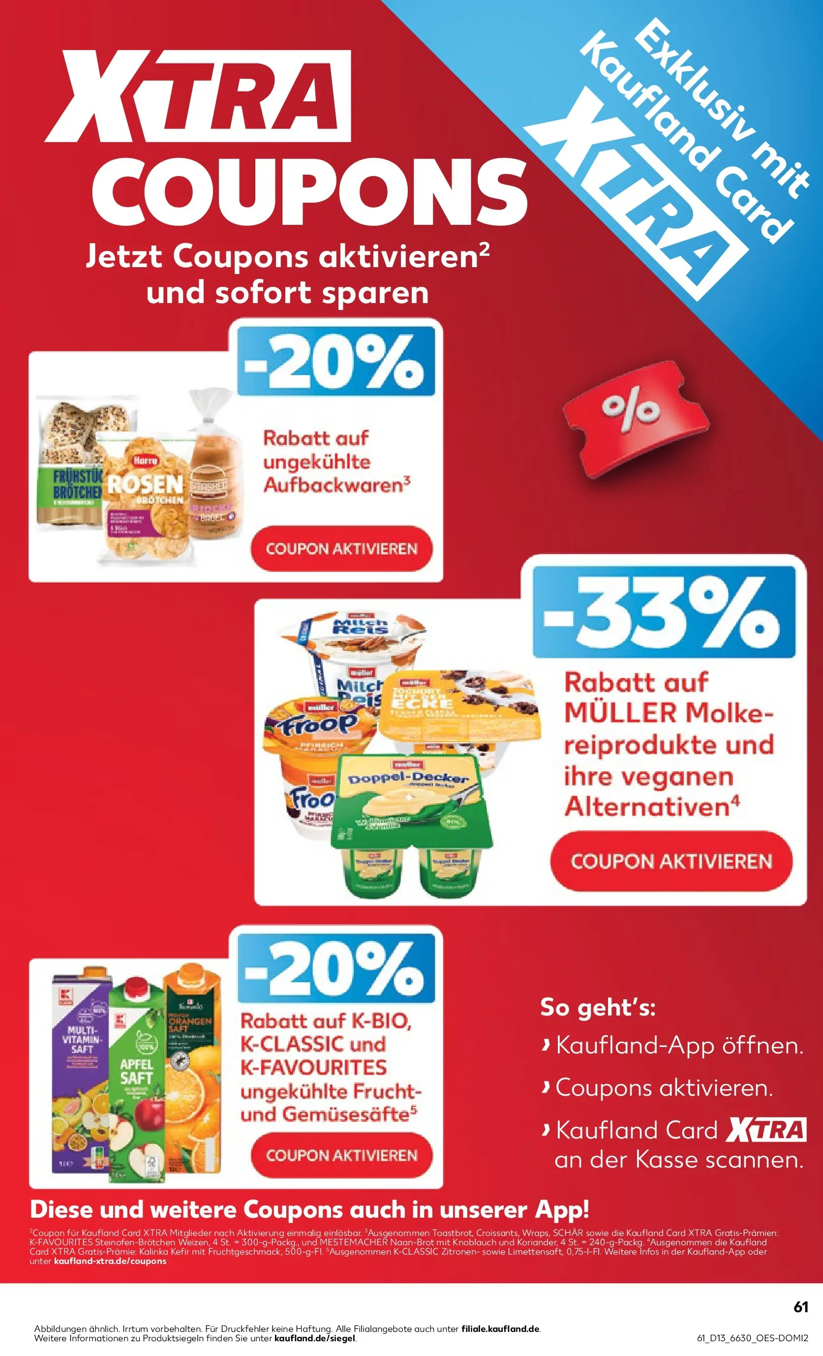 Prospekt Kaufland ab 25.03.2026 » Angebote Online zum Blättern | Seite: 61 | Produkte: Kefir, Äpfel, Saft, Zitronen