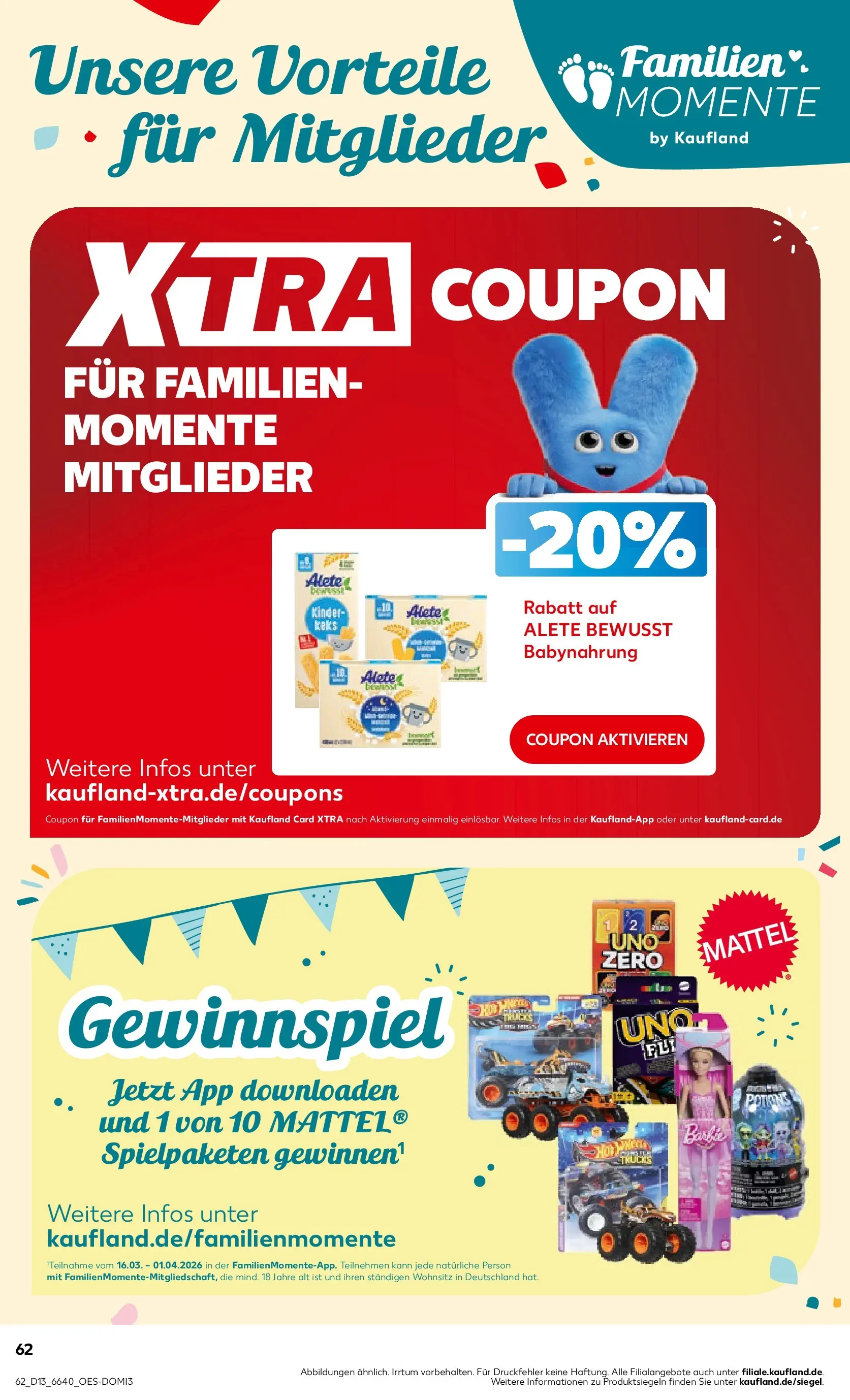 Prospekt Kaufland ab 26.03.2026 » Angebote Online zum Blättern | Seite: 62 | Produkte: Babynahrung