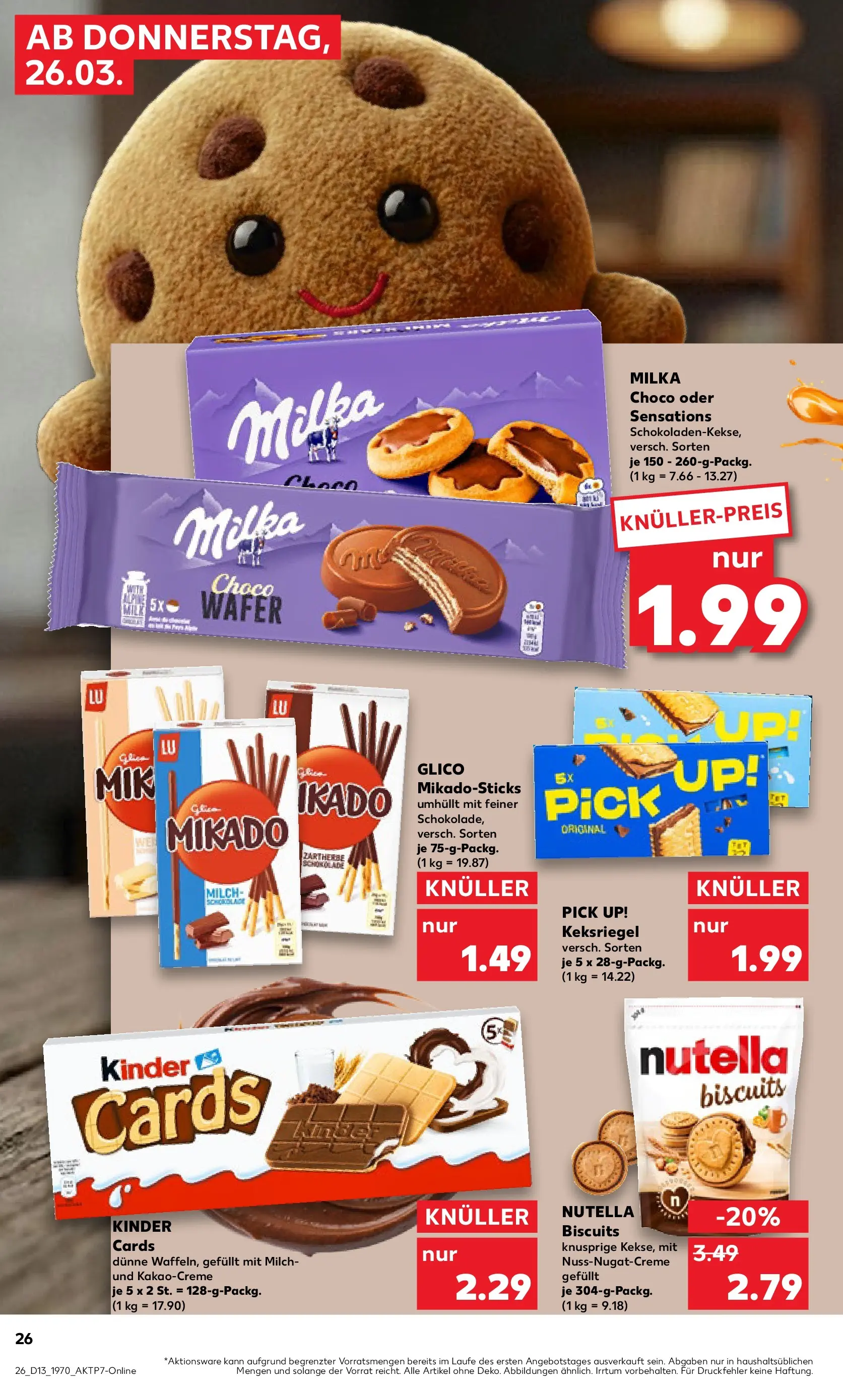 Prospekt Kaufland ab 26.03.2026 » Angebote und Werbung Online | Seite: 26 | Produkte: Milch, Schokolade, Milka, Nutella Prospekt Kaufland ab 26.03.2026 » Angebote Online zum Blättern | Seite: 26 | Produkte: Milch, Schokolade, Milka, Nutella