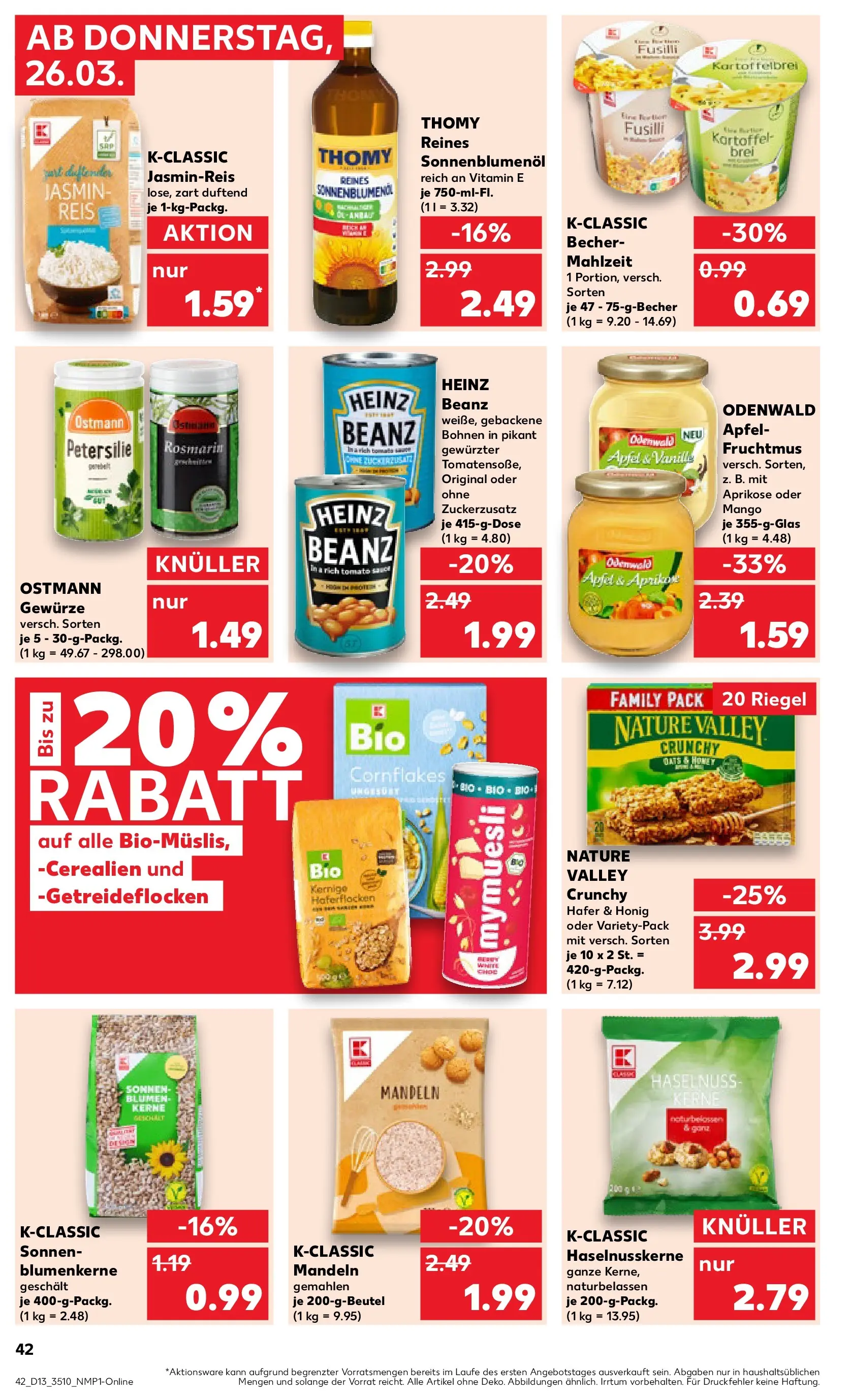 Prospekt Kaufland ab 25.03.2026 » Angebote Online zum Blättern | Seite: 42 | Produkte: Äpfel, Mandeln, Gewürze, Petersilie