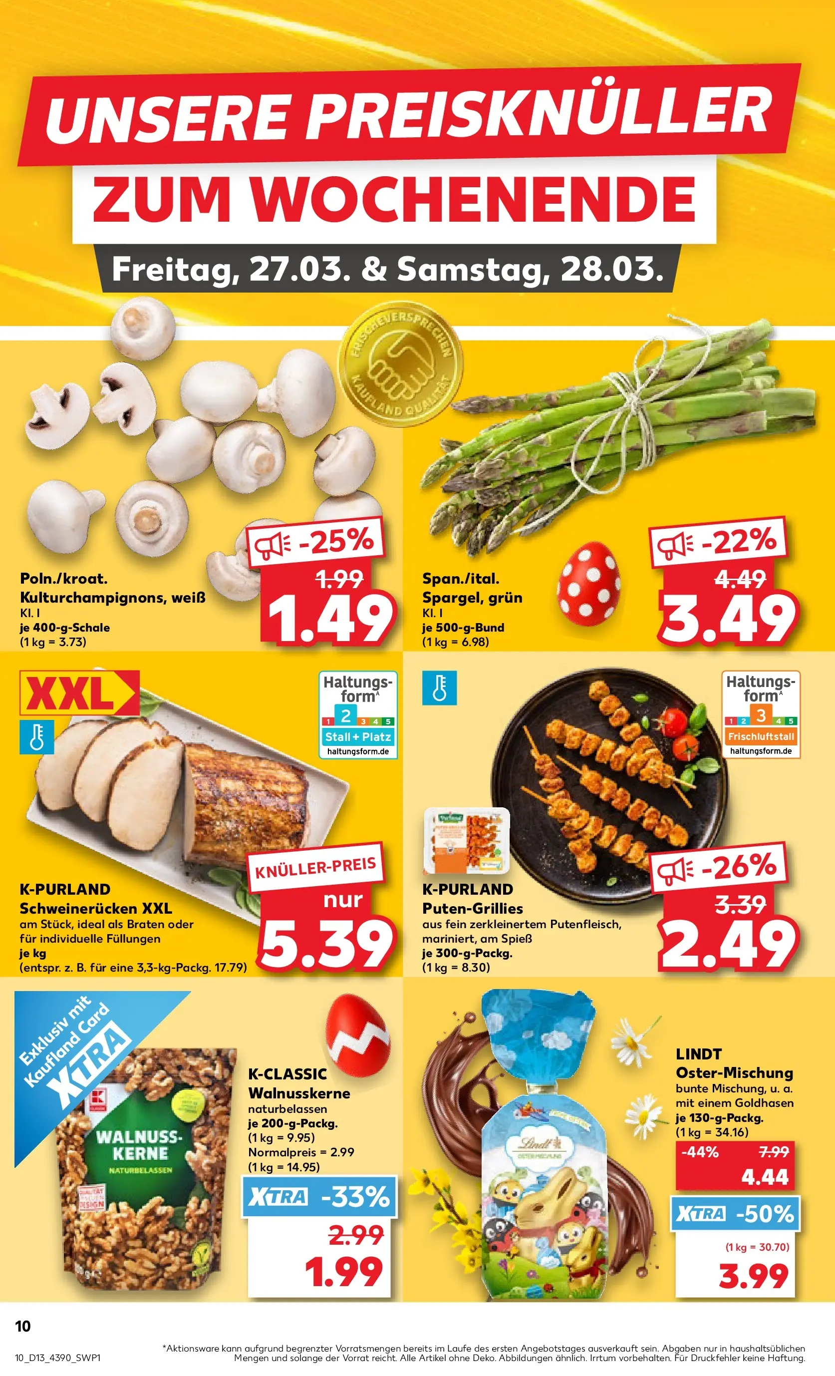 Prospekt Kaufland ab 25.03.2026 » Angebote Online zum Blättern | Seite: 10 | Produkte: Schweinerucken, Lindt
