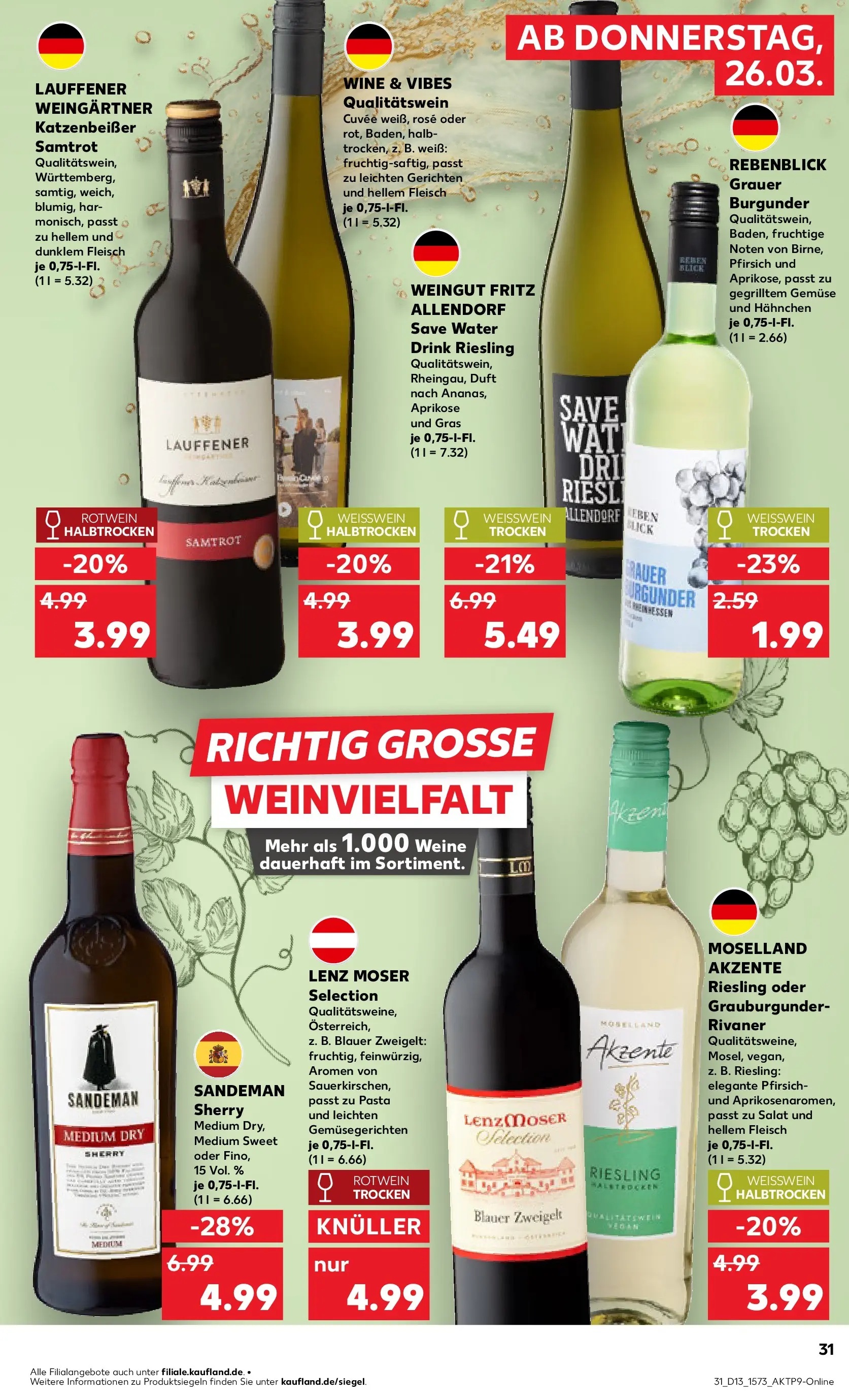 Prospekt Kaufland ab 26.03.2026 » Angebote Online zum Blättern | Seite: 31 | Produkte: Ananas, Pfirsich, Pasta, Salat