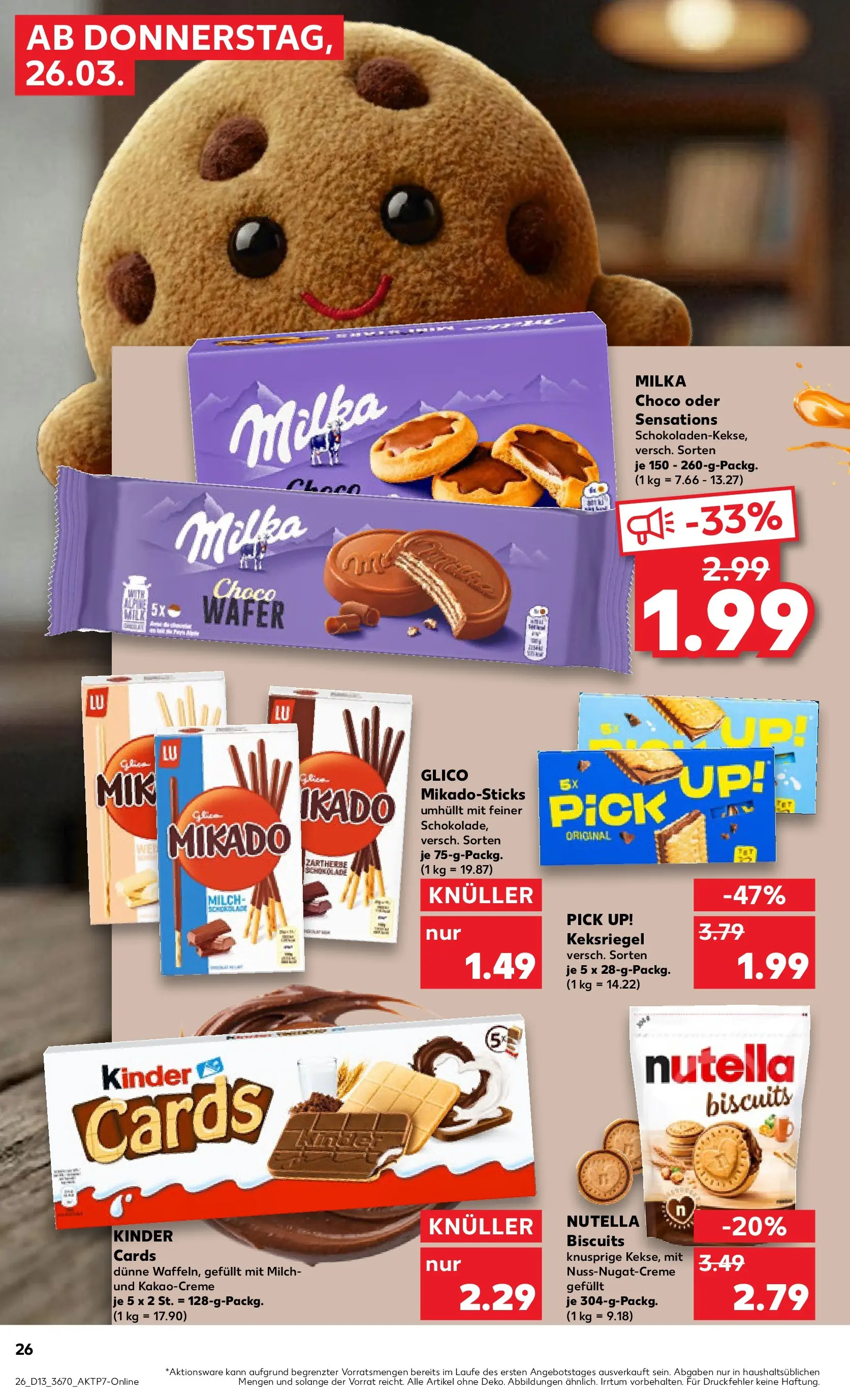 Prospekt Kaufland ab 26.03.2026 » Angebote Online zum Blättern | Seite: 26 | Produkte: Milch, Milka, Nutella