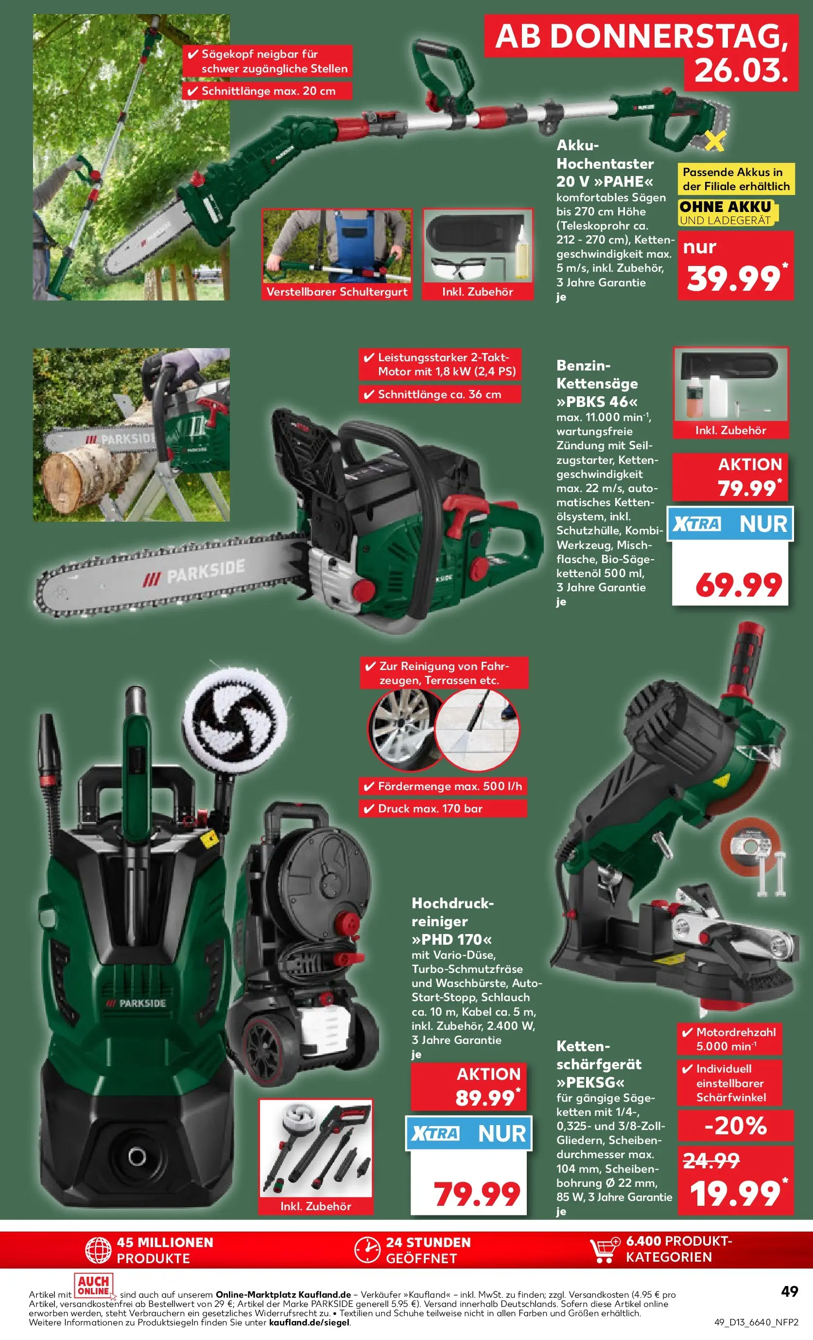 Prospekt Kaufland ab 26.03.2026 » Angebote Online zum Blättern | Seite: 49 | Produkte: Kabel, Hochdruckreiniger, Ladegerät