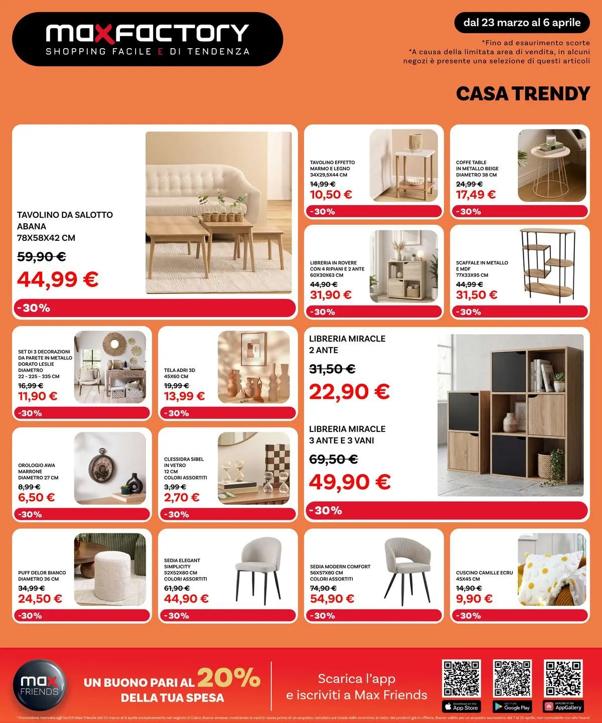 Nuovo Max Factory - Nuova Apertura Calco dal 22/03/2026 > offerte anteprima 🛍️ | Pagina: 3 | Prodotti: Tavolino, Orologio, Scaffale, Cuscino