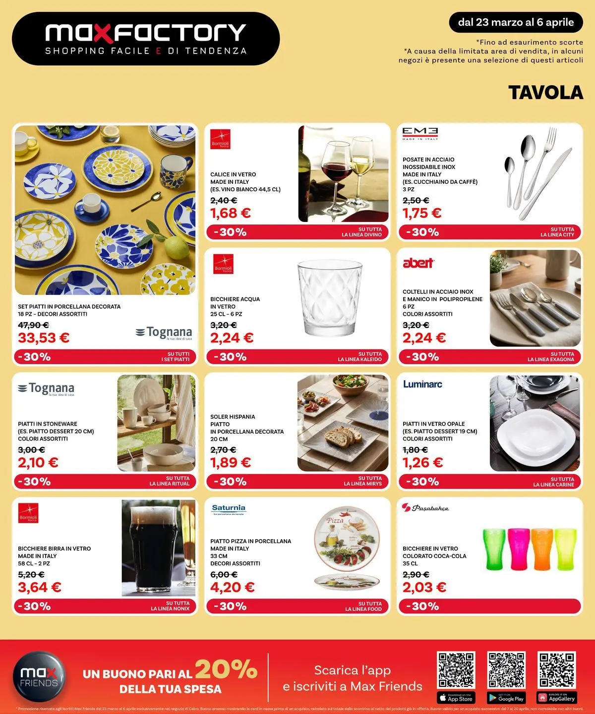 Nuovo Max Factory - Nuova Apertura Calco dal 22/03/2026 > offerte anteprima 🛍️ | Pagina: 6 | Prodotti: Calice, Caffè, Acqua, Vino