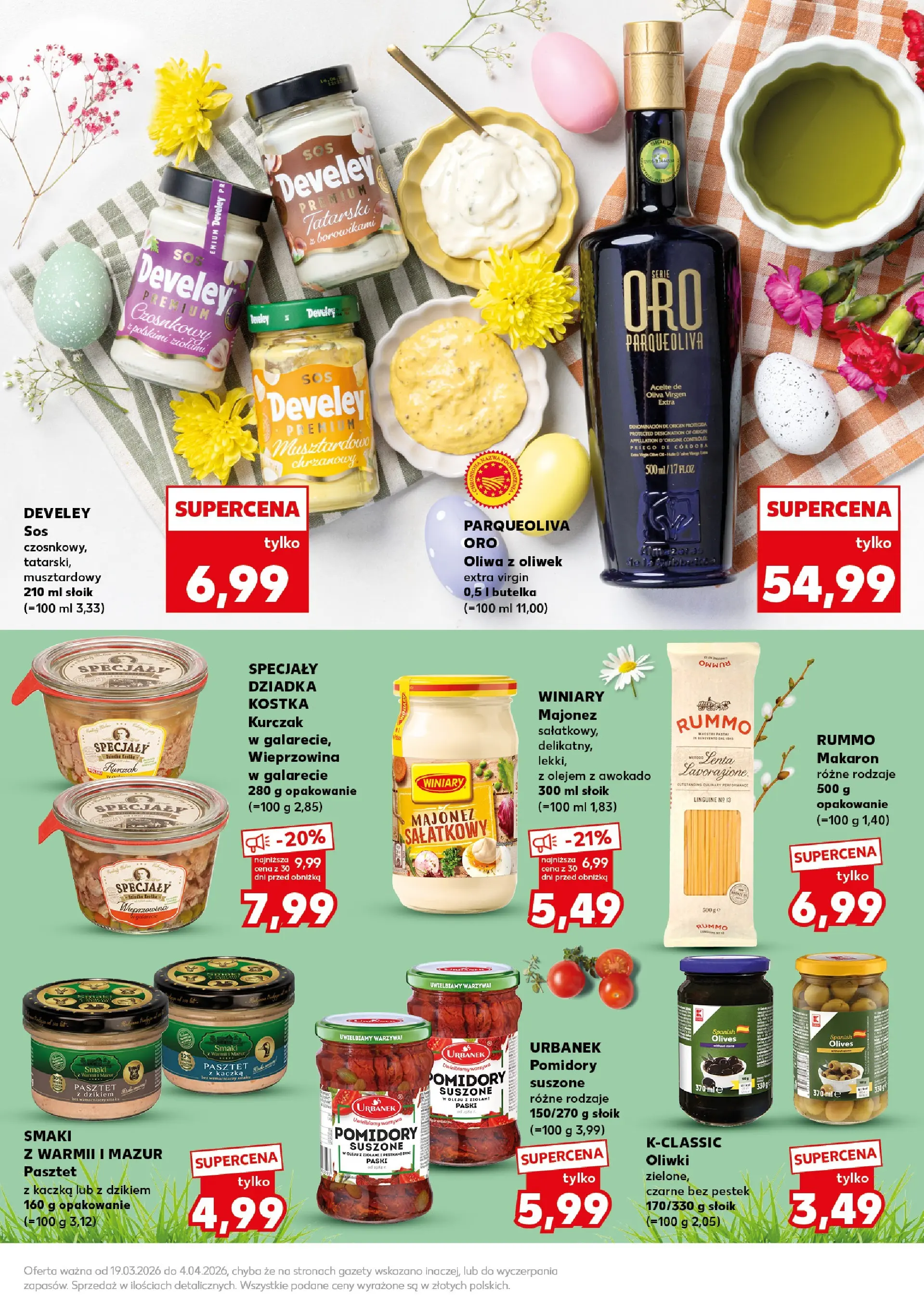 Kaufland - Kaufland Katalog Wielkanoc ważny do 4.04 od 18.03.2026 - od jutra PDF | Strona: 15 | Produkty: Kurczak, Oliwa z oliwek, Makaron, Awokado