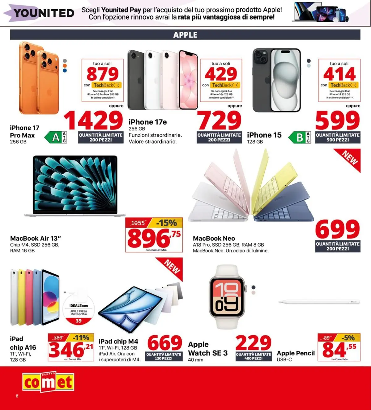 Nuovo Comet - Comet days! dal 19/03/2026 > offerte anteprima 🛍️ | Pagina: 8 | Prodotti: Macbook air, Iphone, Macbook, Presa