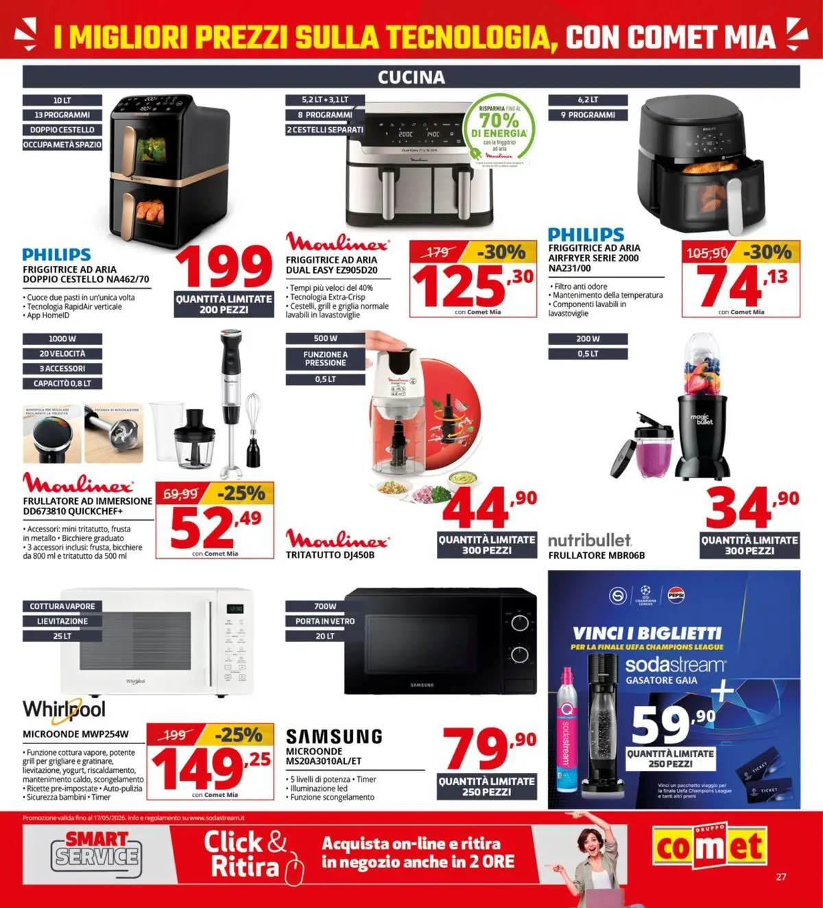 Nuovo Comet - Comet days! dal 19/03/2026 > offerte anteprima 🛍️ | Pagina: 27 | Prodotti: Friggitrice ad aria, Tritatutto, Lavastoviglie, Samsung