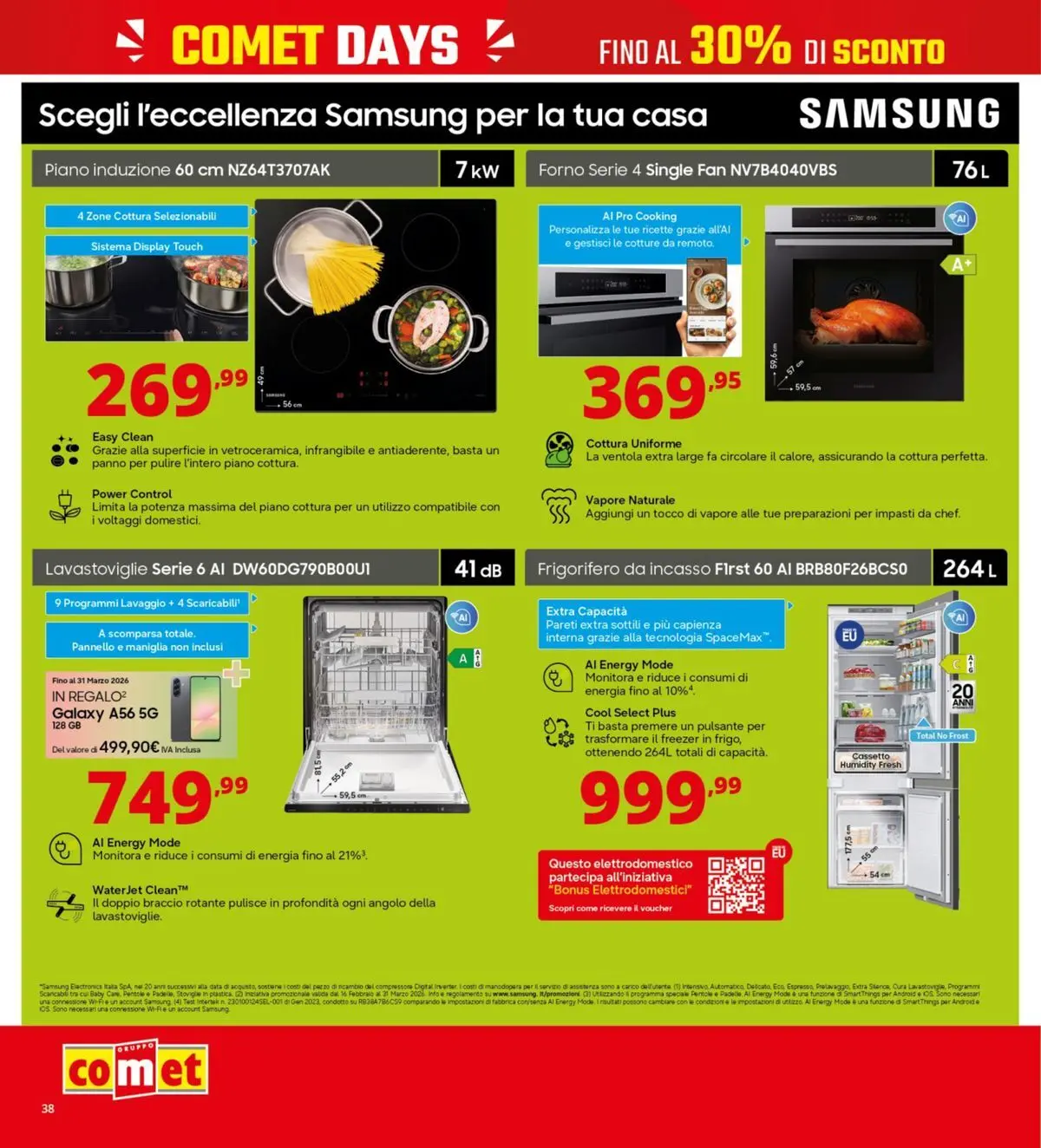 Nuovo Comet - Comet days! dal 19/03/2026 > offerte anteprima 🛍️ | Pagina: 38 | Prodotti: Freezer, Lavastoviglie, Frigorifero, Forno