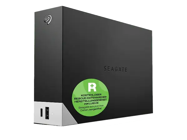 SEAGATE 8TB Festplatte One Touch Hub mit Rescue, HDD, Extern, USB-C/A/Micro-B, Schwarz