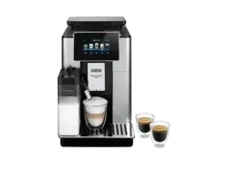 De'Longhi ECAM 610.55 SB Prima Donna Soul Kaffeevollautomat (Silber Schwarz, Fl&uuml;ster Kegelmahlwerk, 19 bar, integrierter Milchbeh&auml;lter)